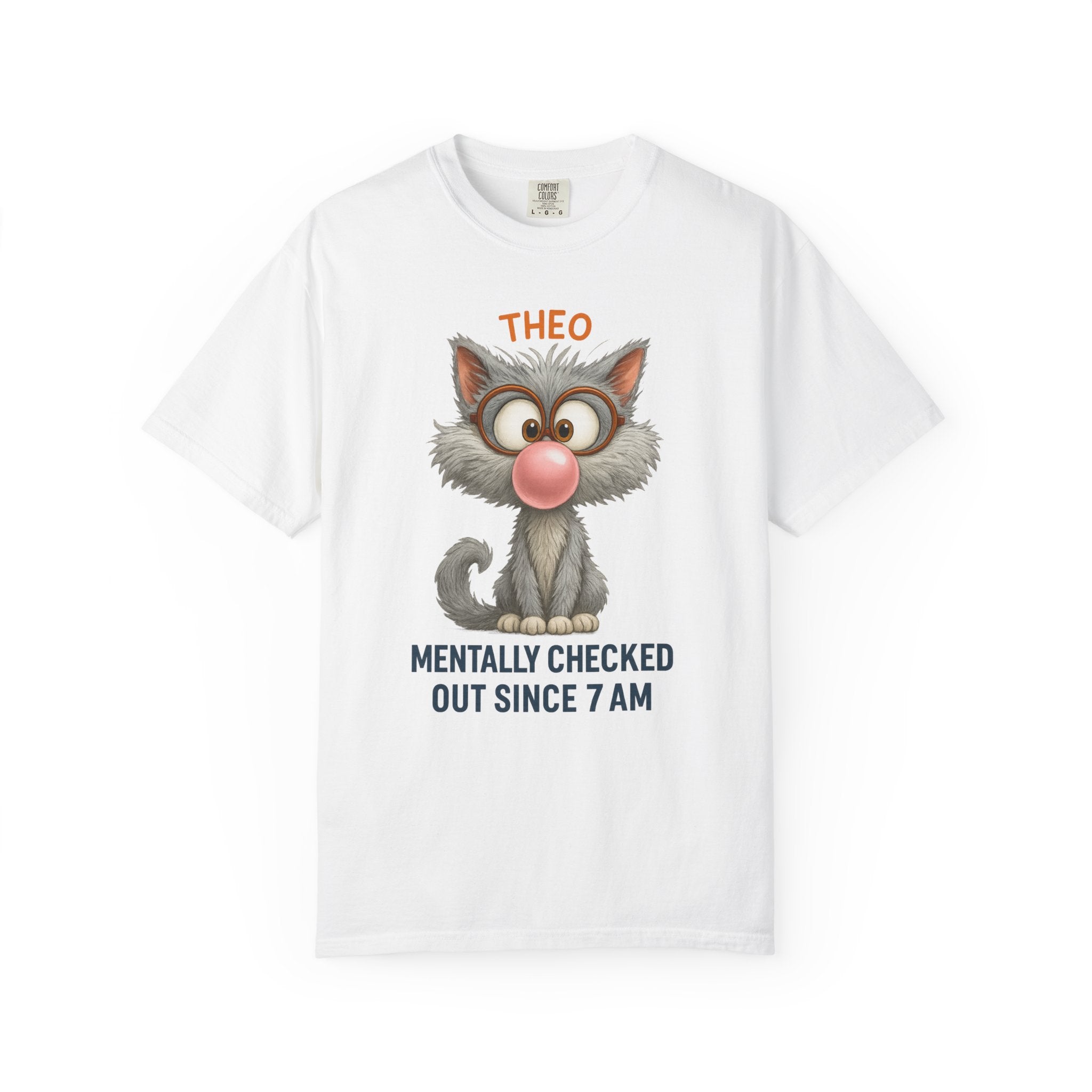 Mentally Checked Out Cat Shirt – Funny Personalized Name Tee