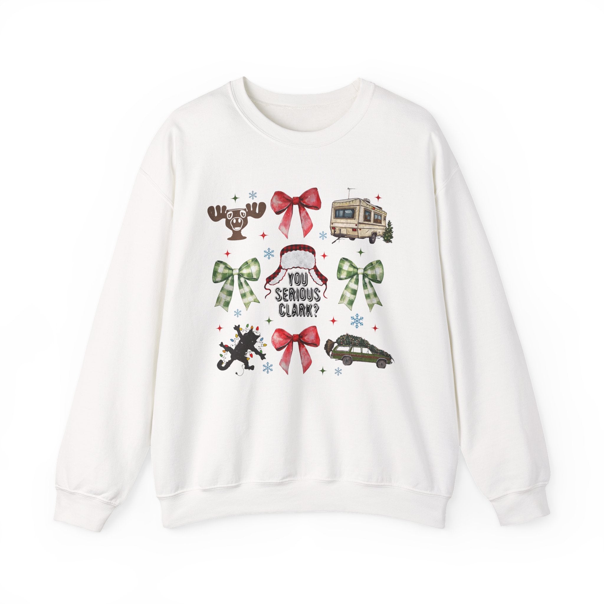 Griswold Christmas Coquette Sweatshirt – Holiday Lights, Camper, and Bows Aesthetic