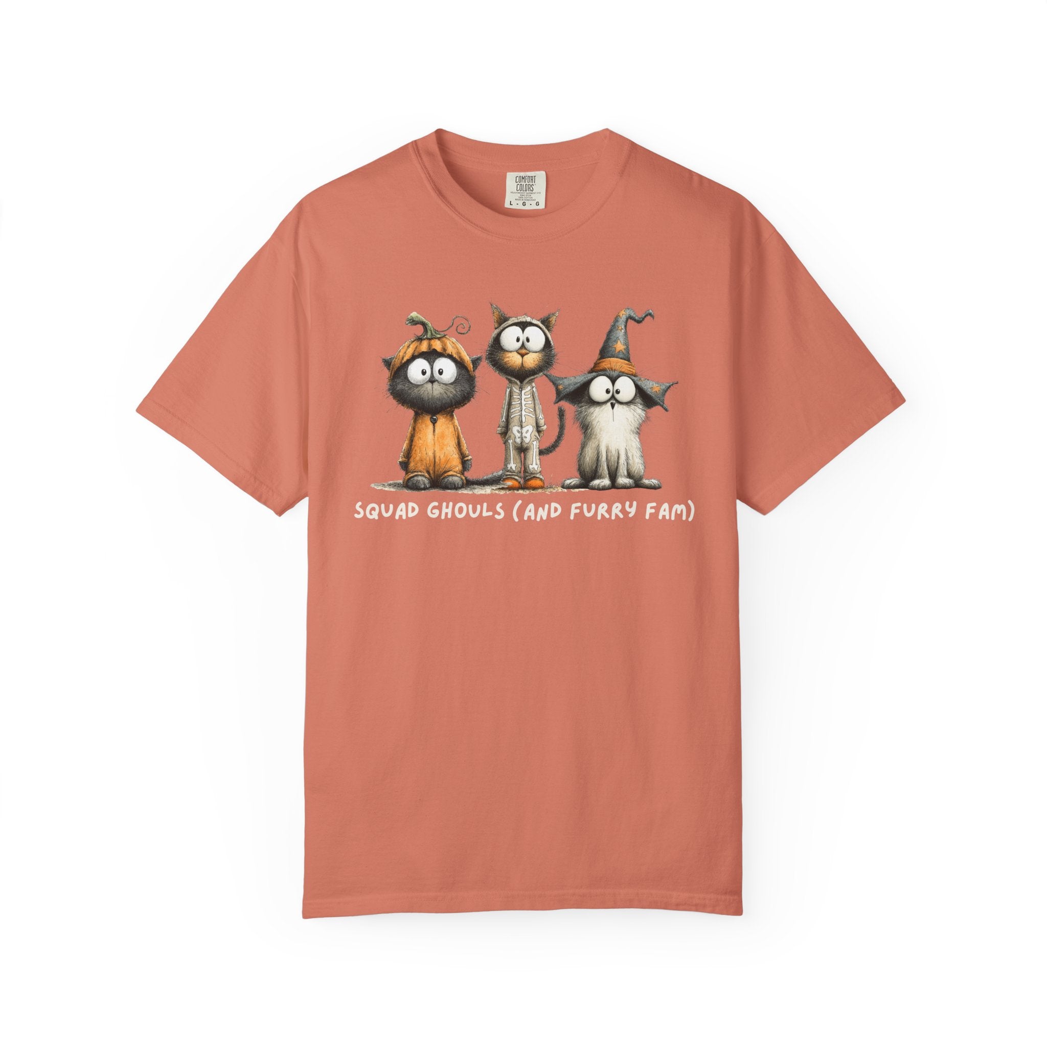 Squad Ghouls (and Furry Fam) Halloween Shirt | Funny Cat Squad Tee