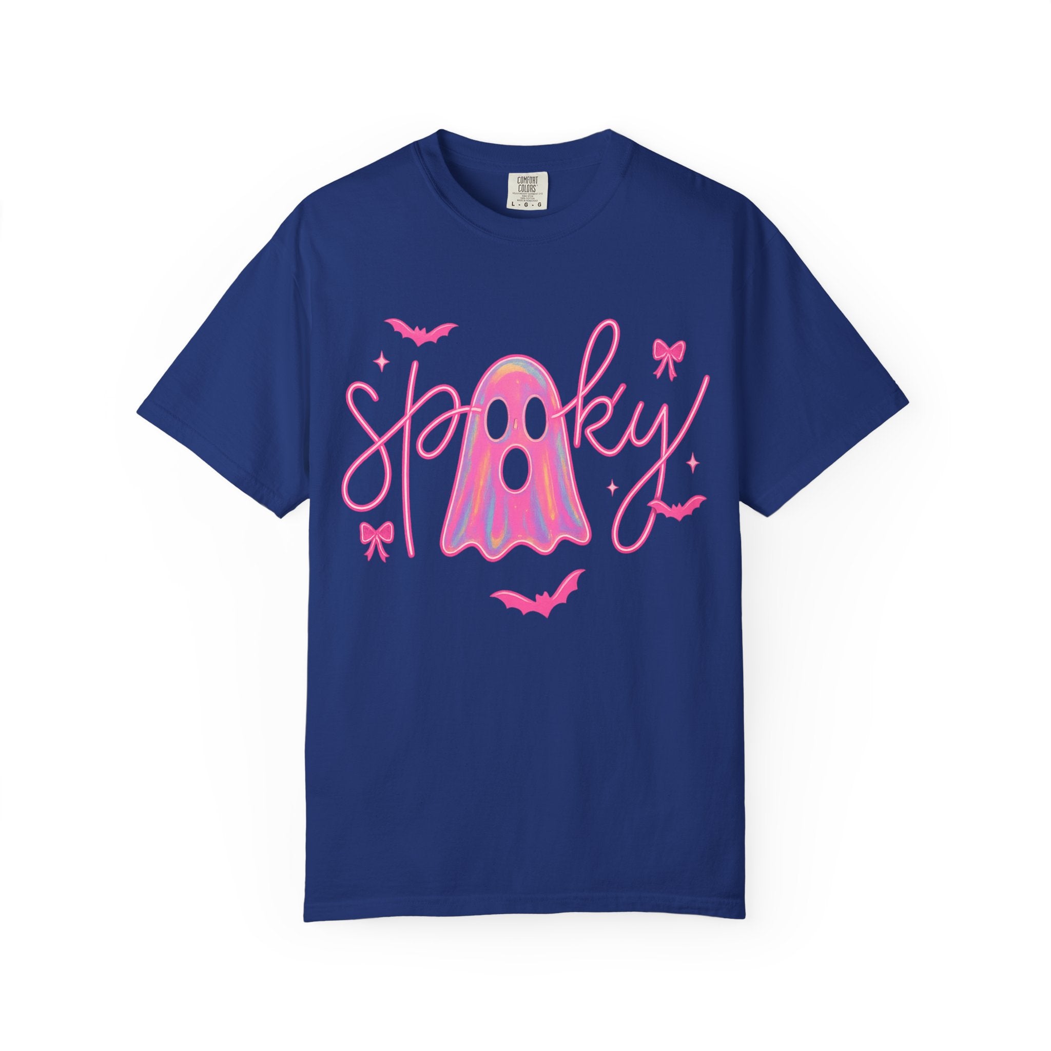 Pink Neon Spooky Ghost T-Shirt – Cute Halloween Tee