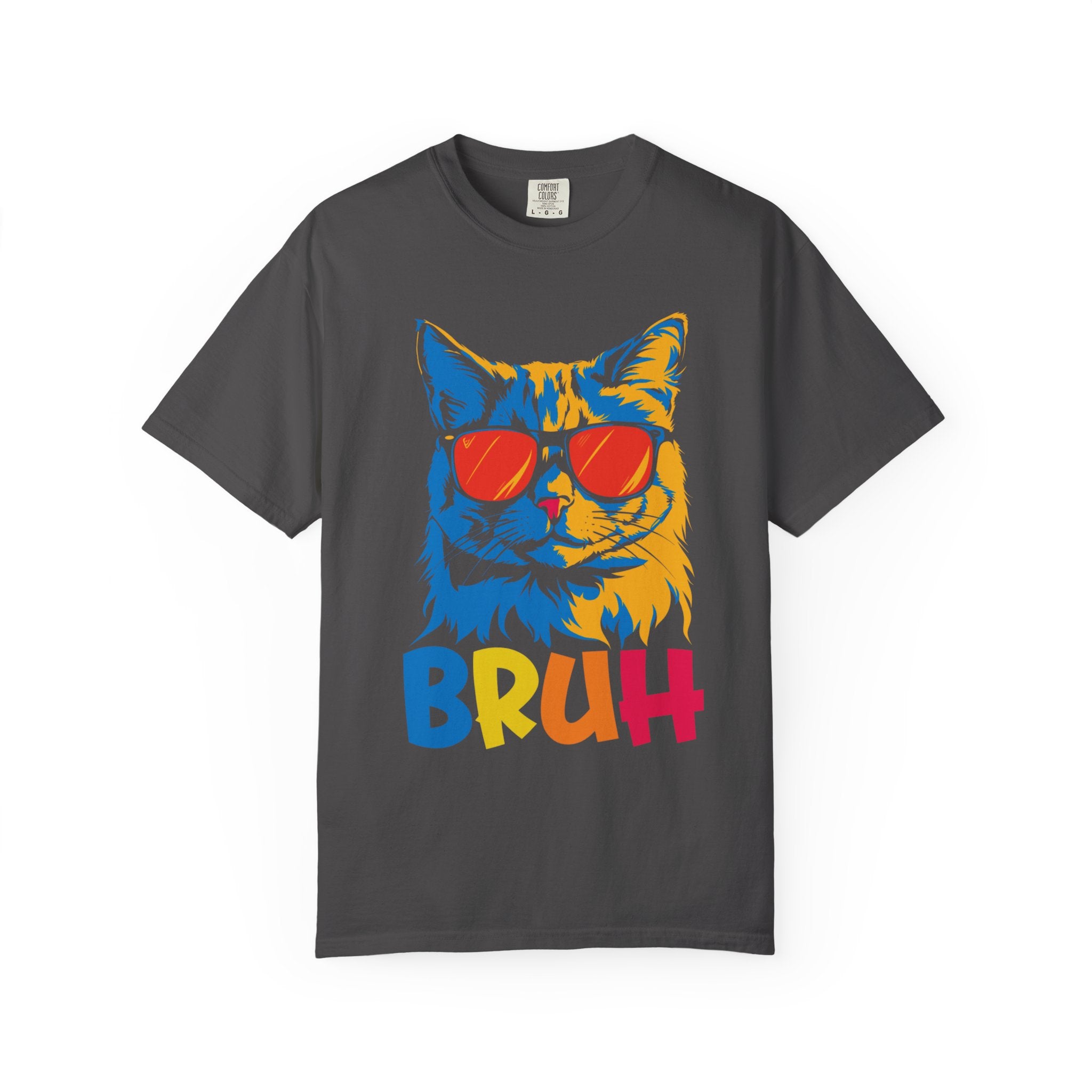 Bruh Cat T-Shirt – Funny Cool Cat Meme Tee with Sunglasses