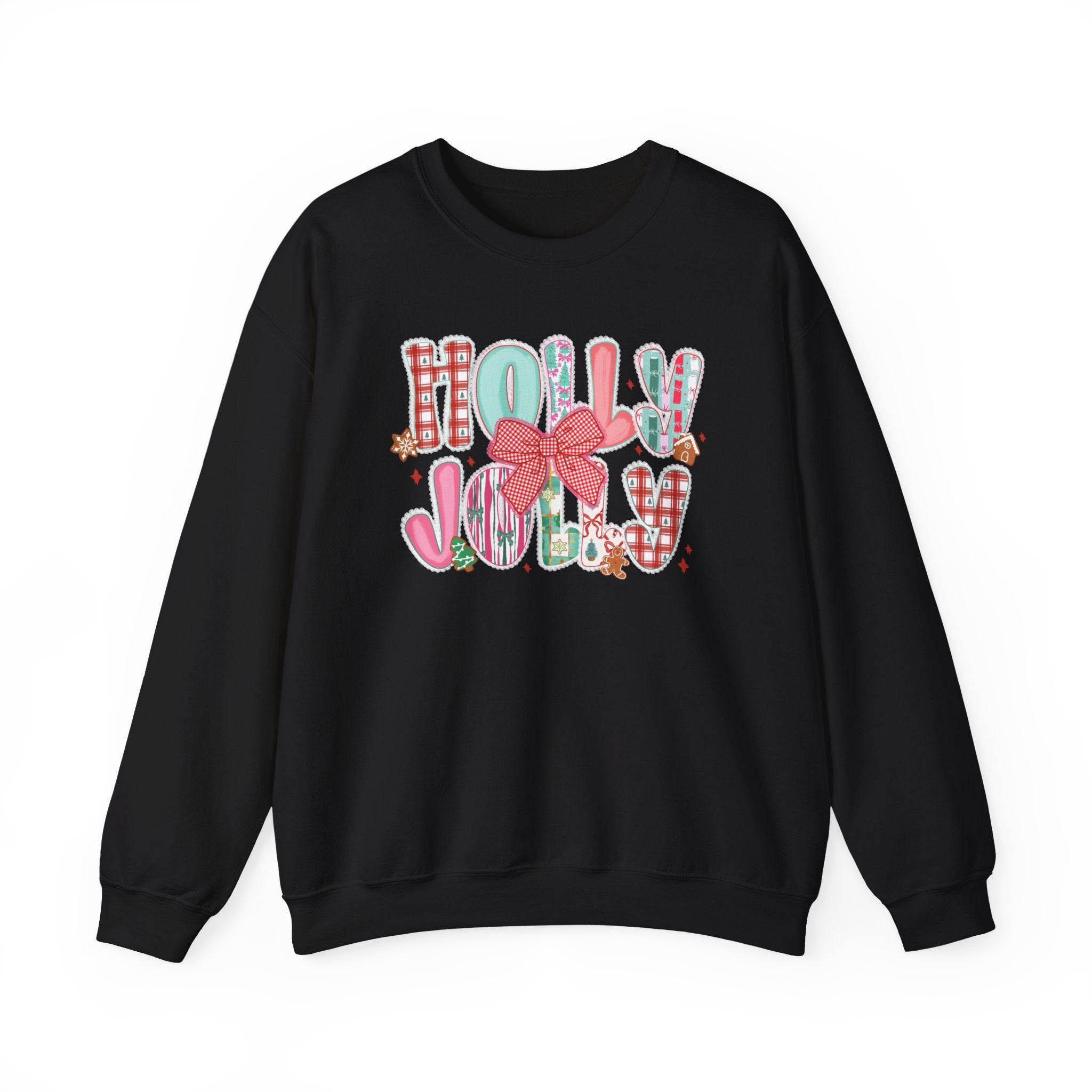 Holly Jolly Christmas Sweatshirt| Cute Retro Holiday Pullover for Women
