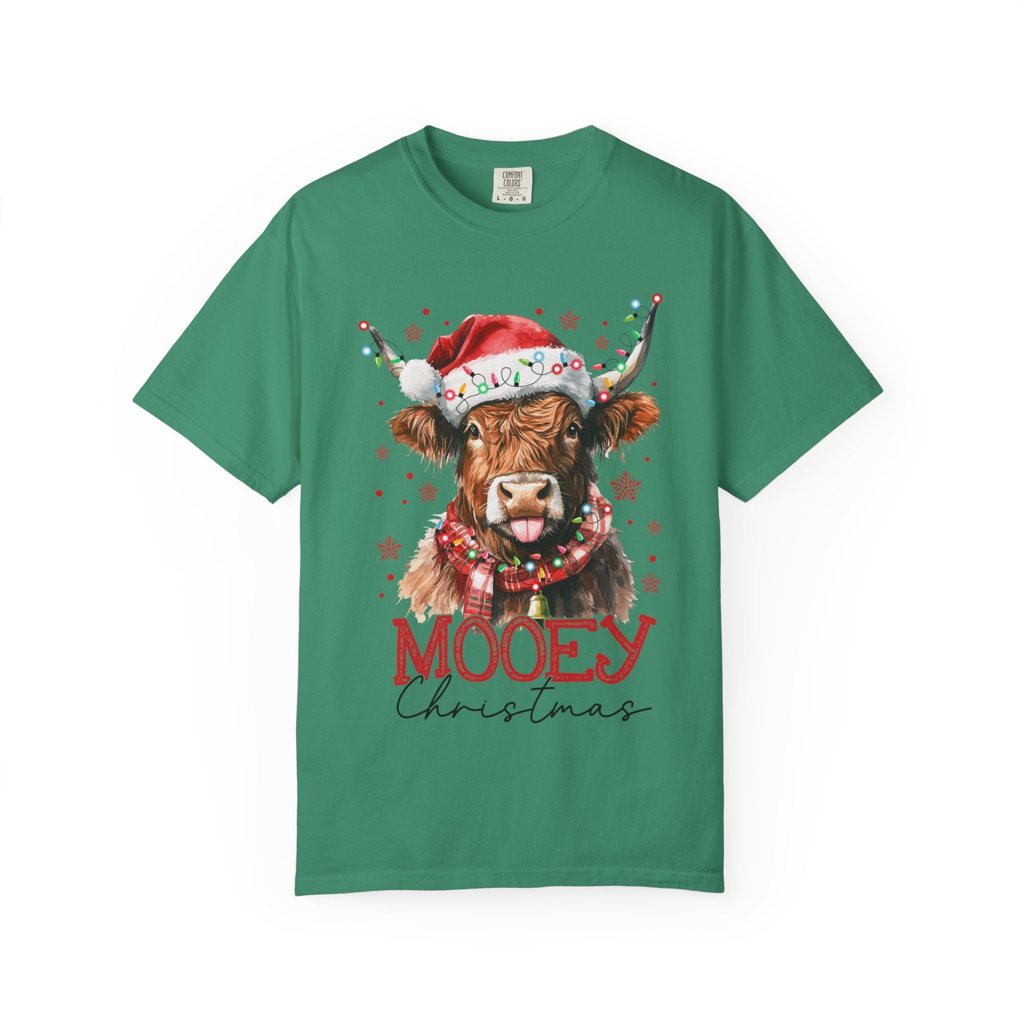 Mooey Christmas Highland Cow Sweatshirt | Funny Holiday Farm Animal Sweater, Cute Christmas Pullover for Women