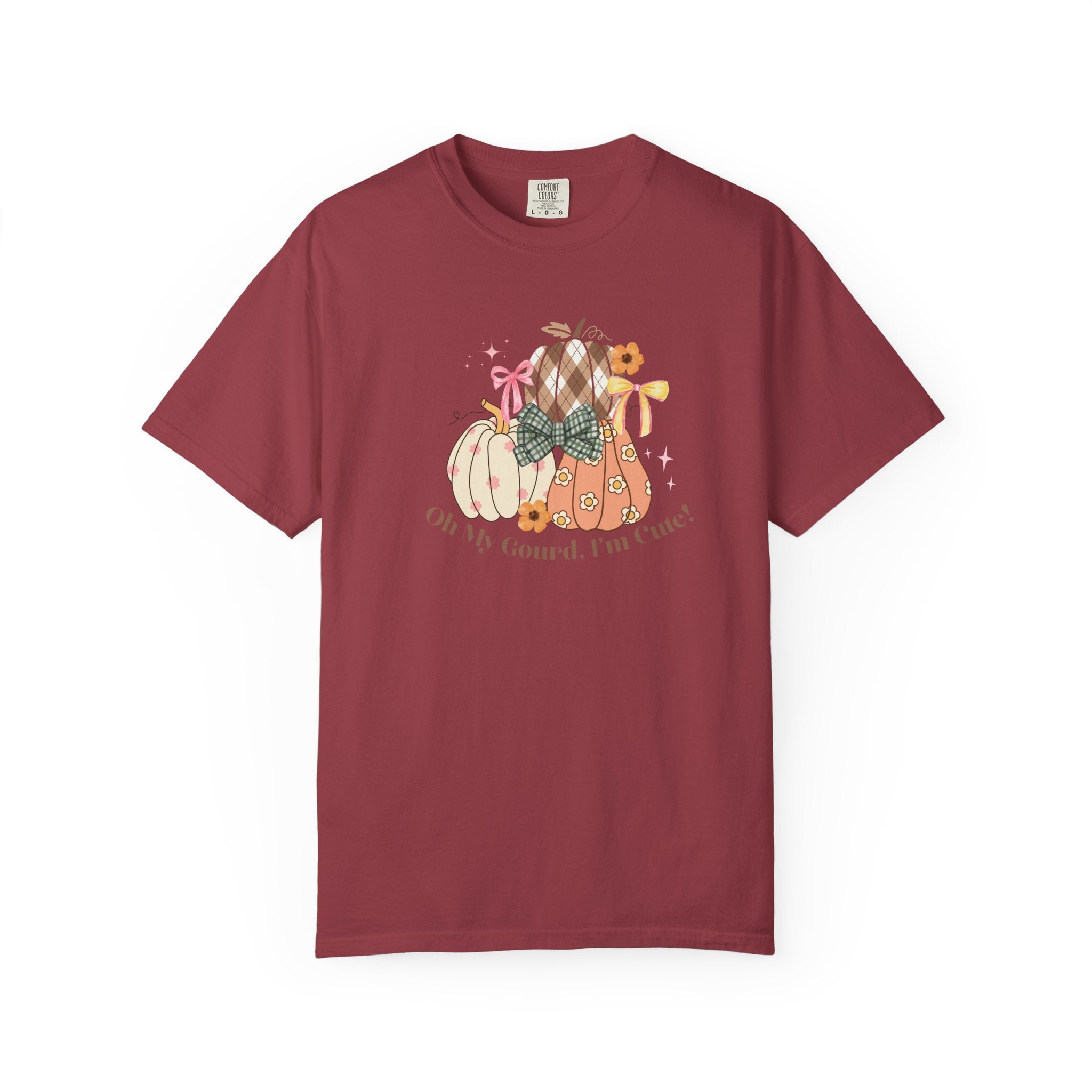 Oh My Gourd I’m Cute Fall Graphic Tee – Pumpkin Comfort Colors Shirt – Autumn Aesthetic Outfit – Thanksgiving Shirt for Women