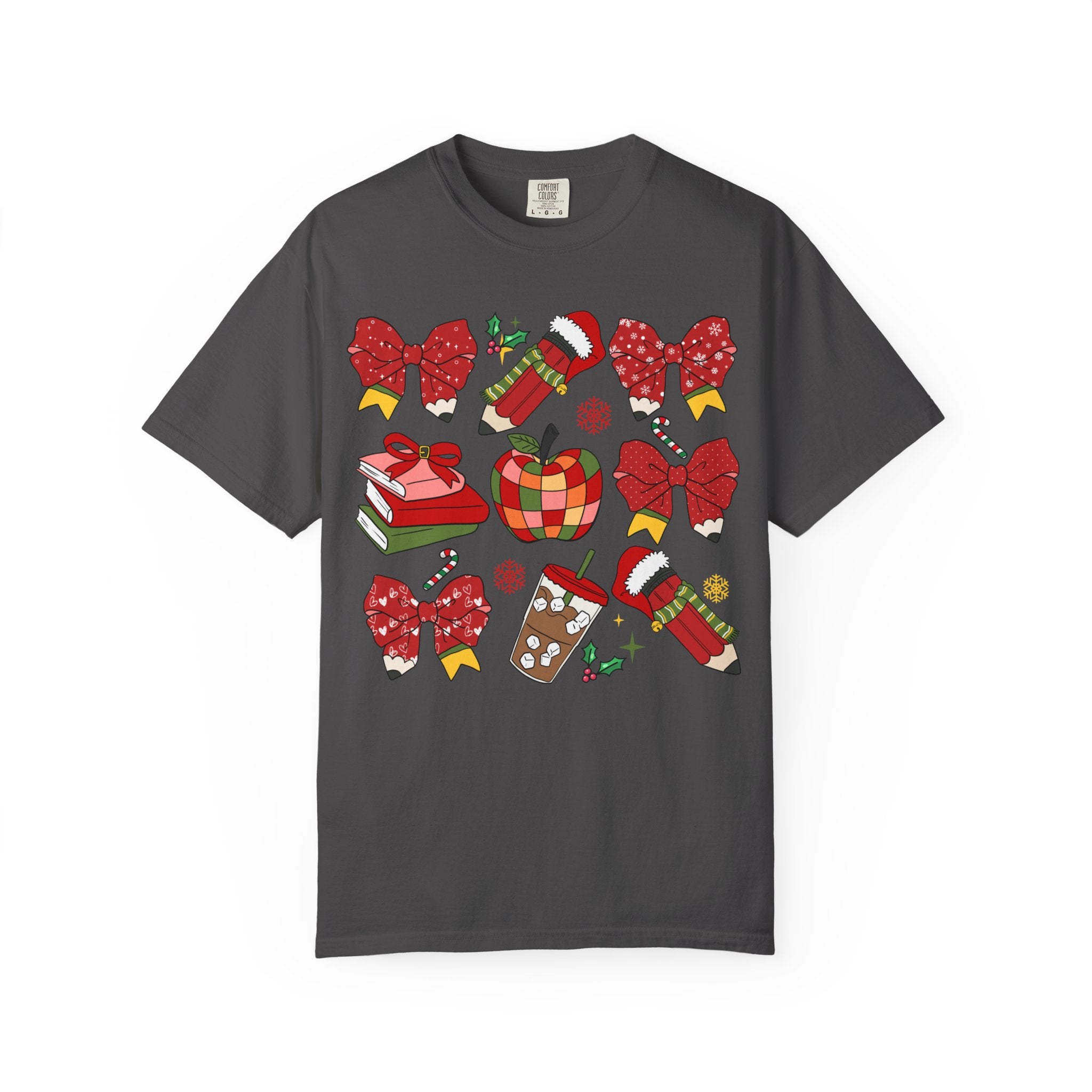 Christmas Teacher T-shirt | Red Bows & Holiday Classroom Pullover