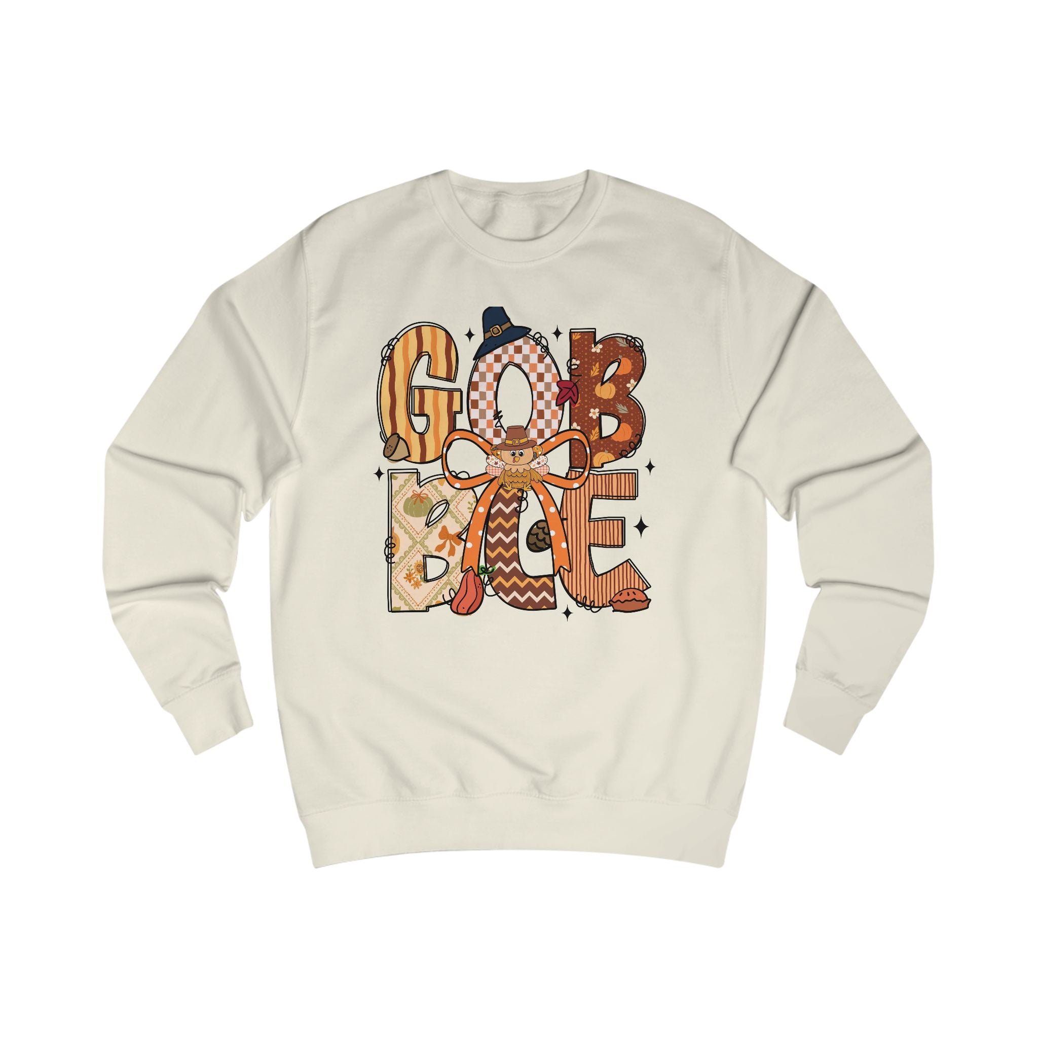 Thanksgiving Gobble Sweatshirt, Cozy Unisex Fall Sweater, Holiday Gift, Seasonal Apparel, Autumn Fashion, Family Gathering Wear
