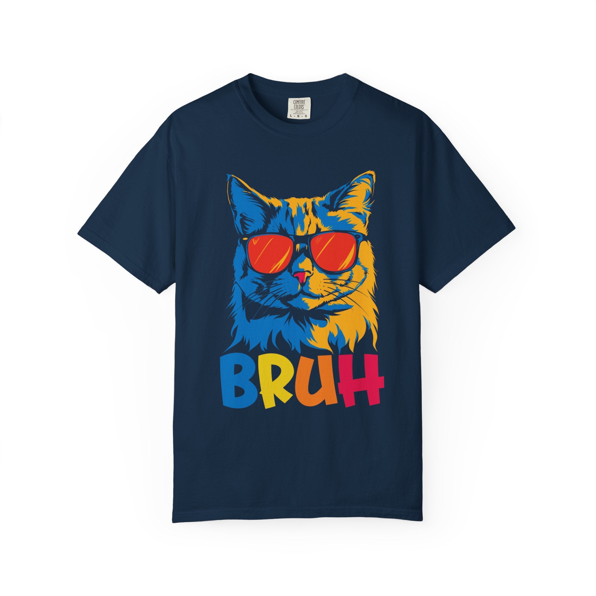 Bruh Cat T-Shirt – Funny Cool Cat Meme Tee with Sunglasses
