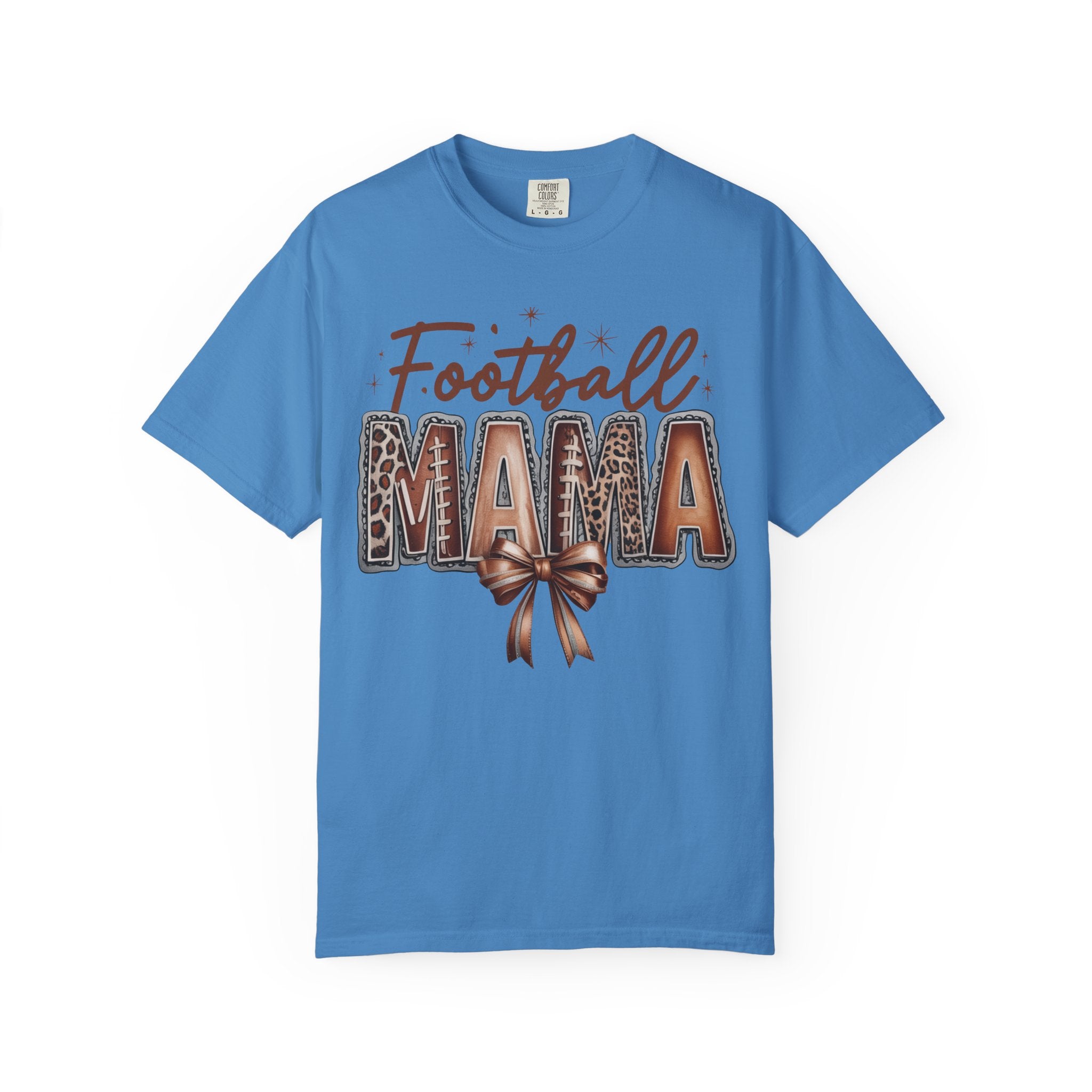 Football Mama Shirt – Leopard Print Game Day Tee for Moms