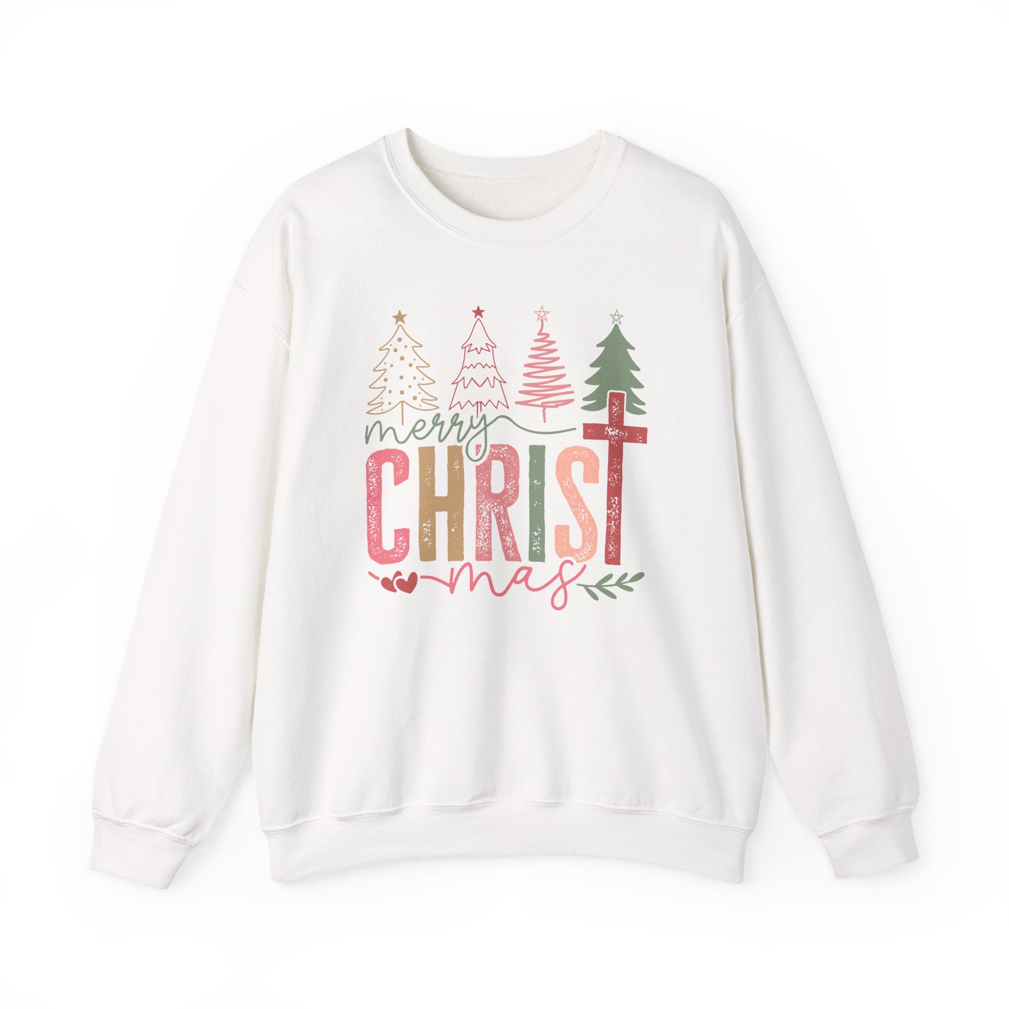 Merry CHRISTmas Sweatshirt – Christian Christmas Sweater for Women, Faith-Based Holiday Pullover