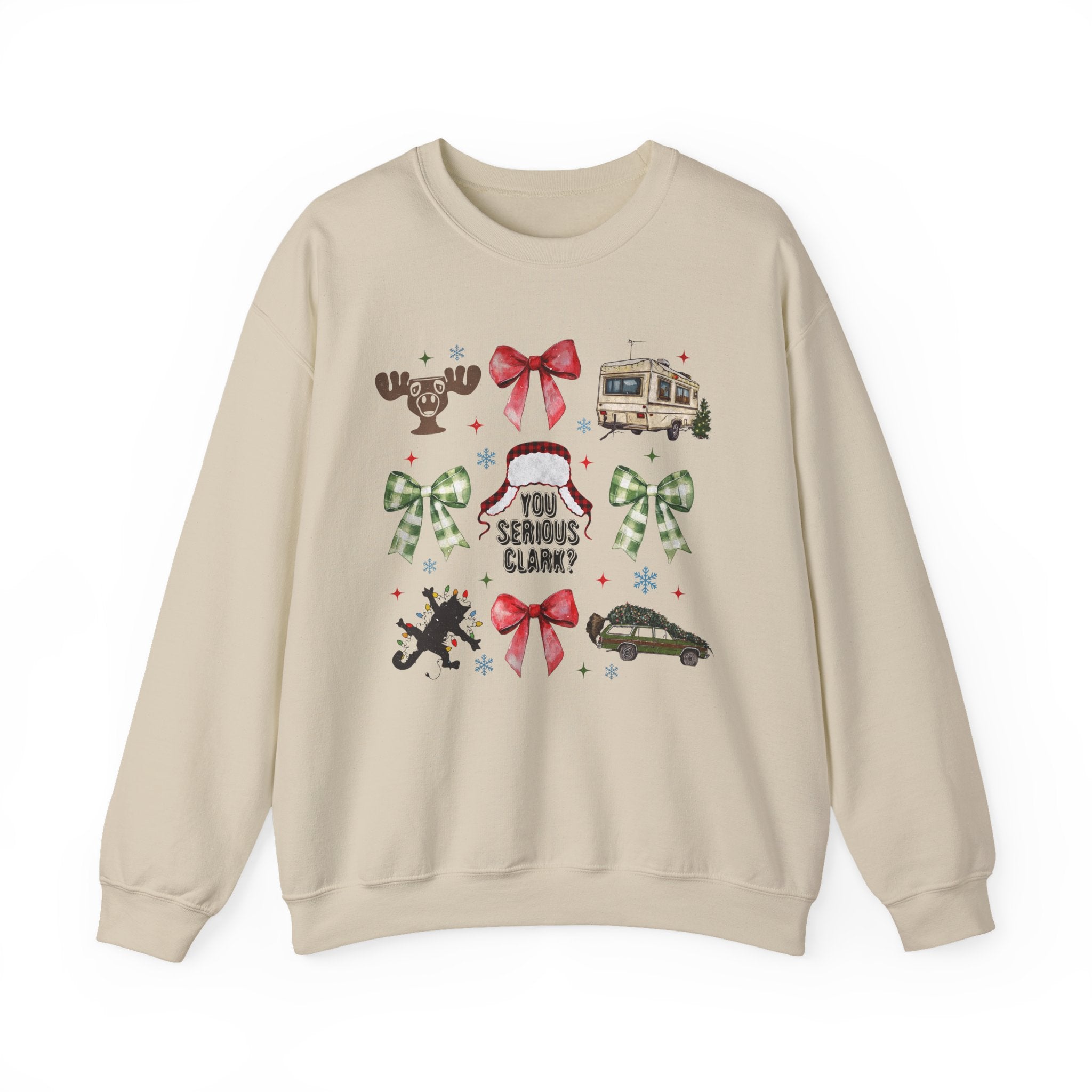 Griswold Christmas Coquette Sweatshirt – Holiday Lights, Camper, and Bows Aesthetic