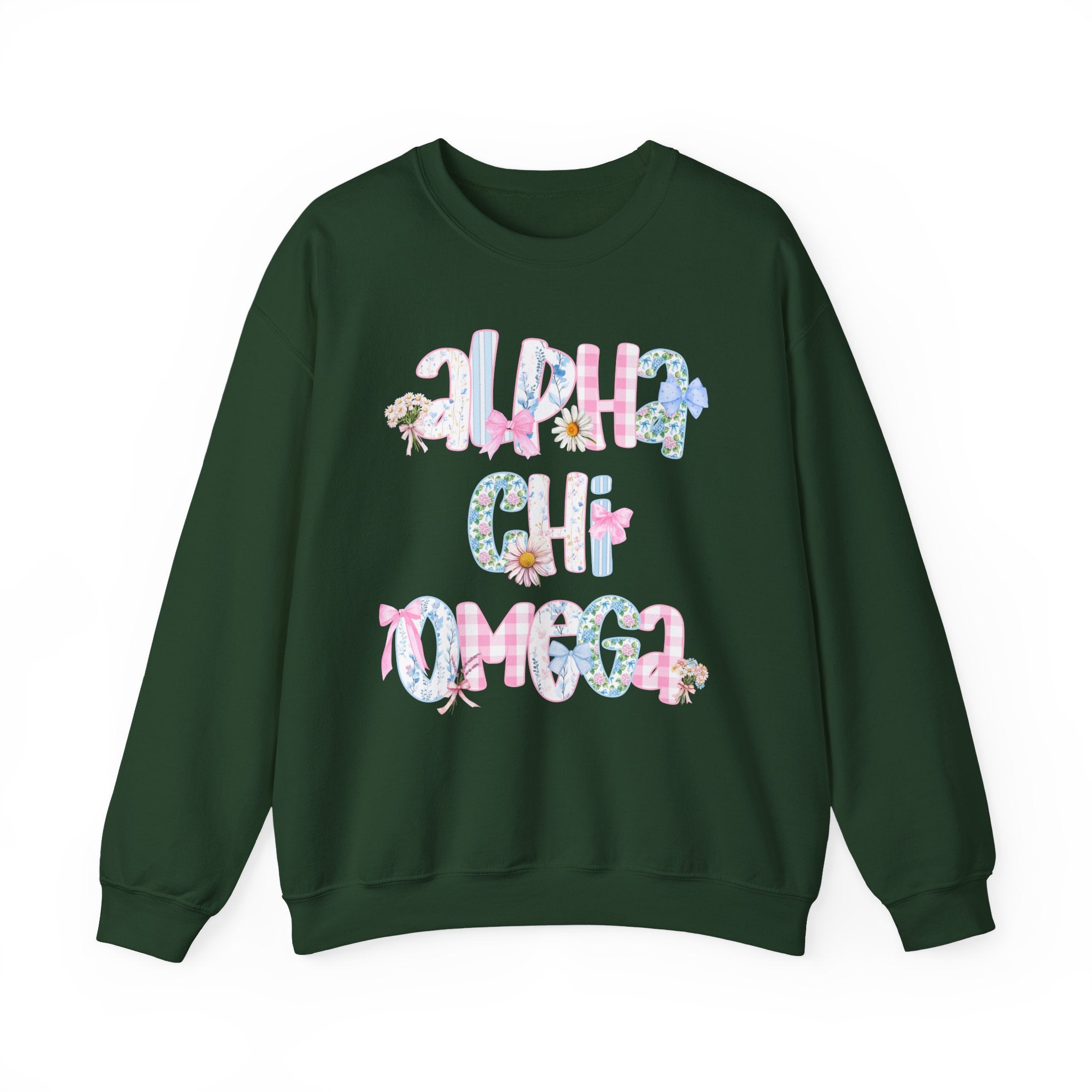 Alpha Chi Omega Sweatshirt Cute Preppy Floral Sorority Crewneck AXO Bid Day Gift