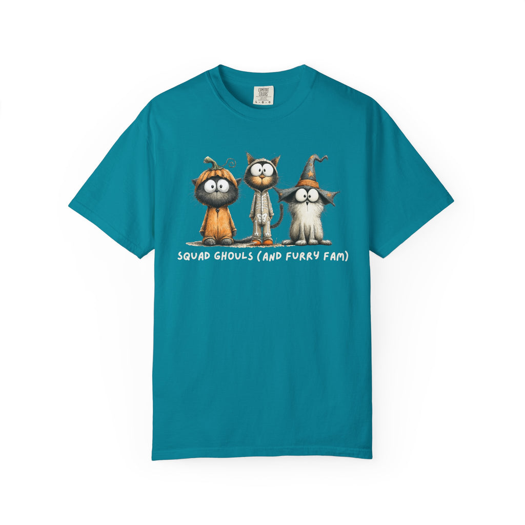 Squad Ghouls (and Furry Fam) Halloween Shirt | Funny Cat Squad Tee