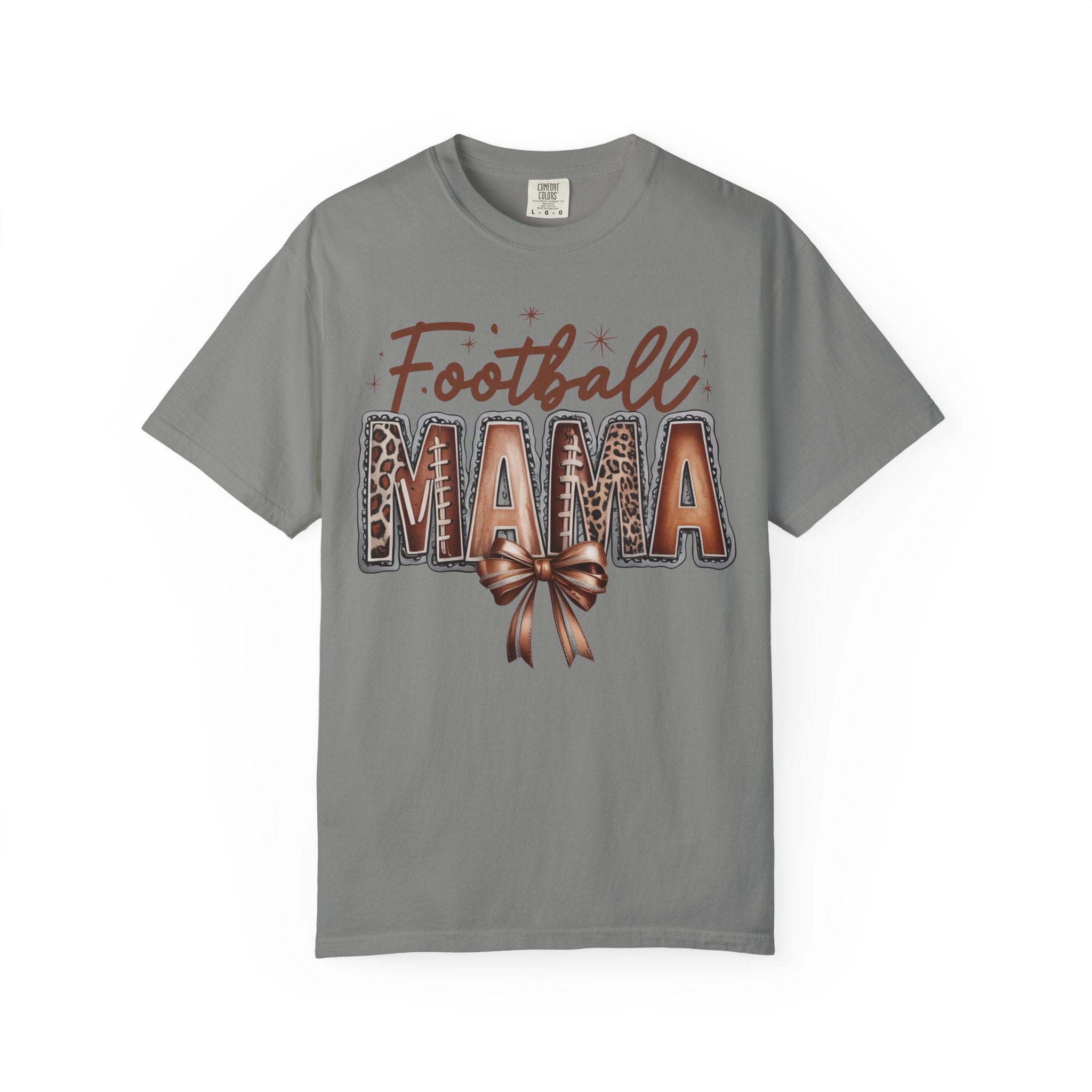 Football Mama Shirt – Leopard Print Game Day Tee for Moms