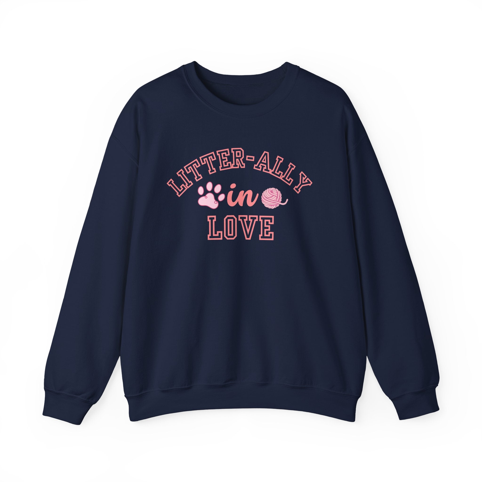 Litter-ally in Love Sweatshirt – Cute Cat Lover Crewneck