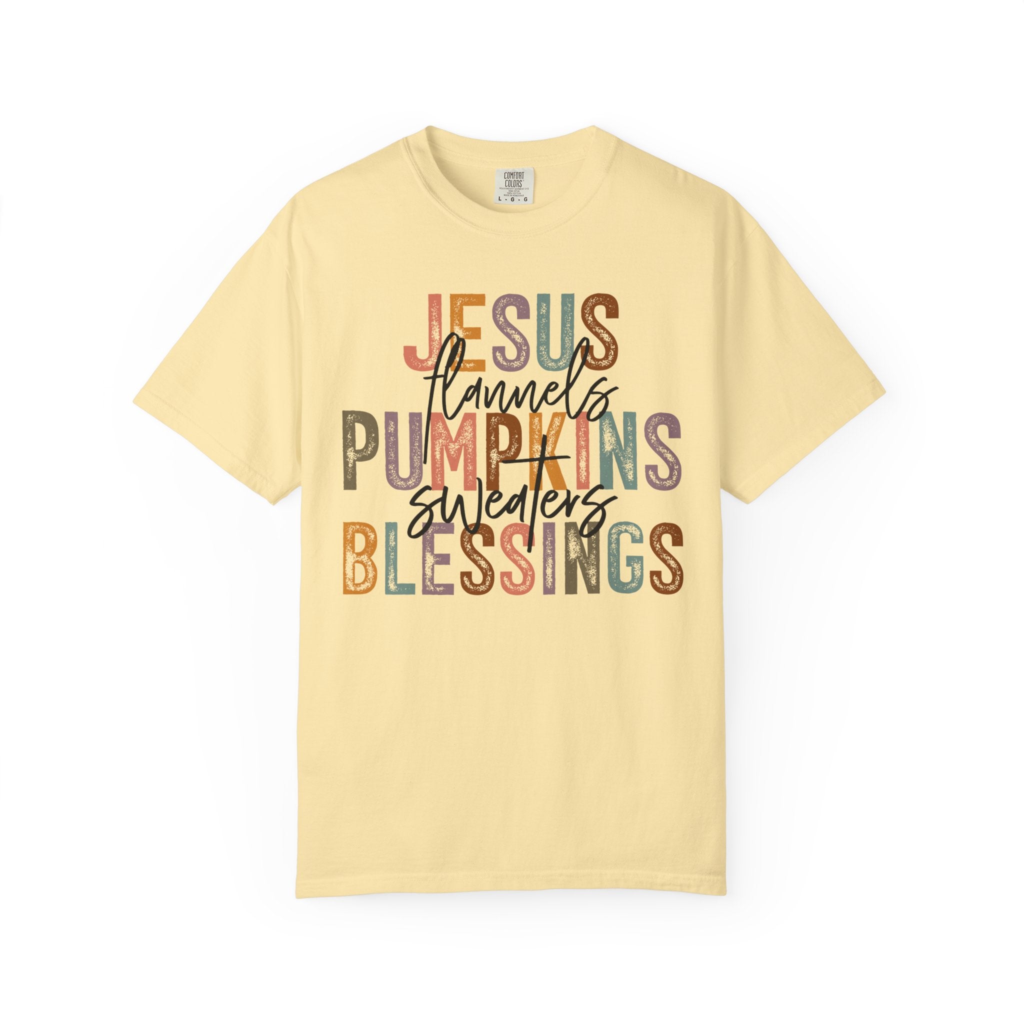 Jesus Flannels Pumpkins Blessings T-Shirt – Christian Fall Faith Tee