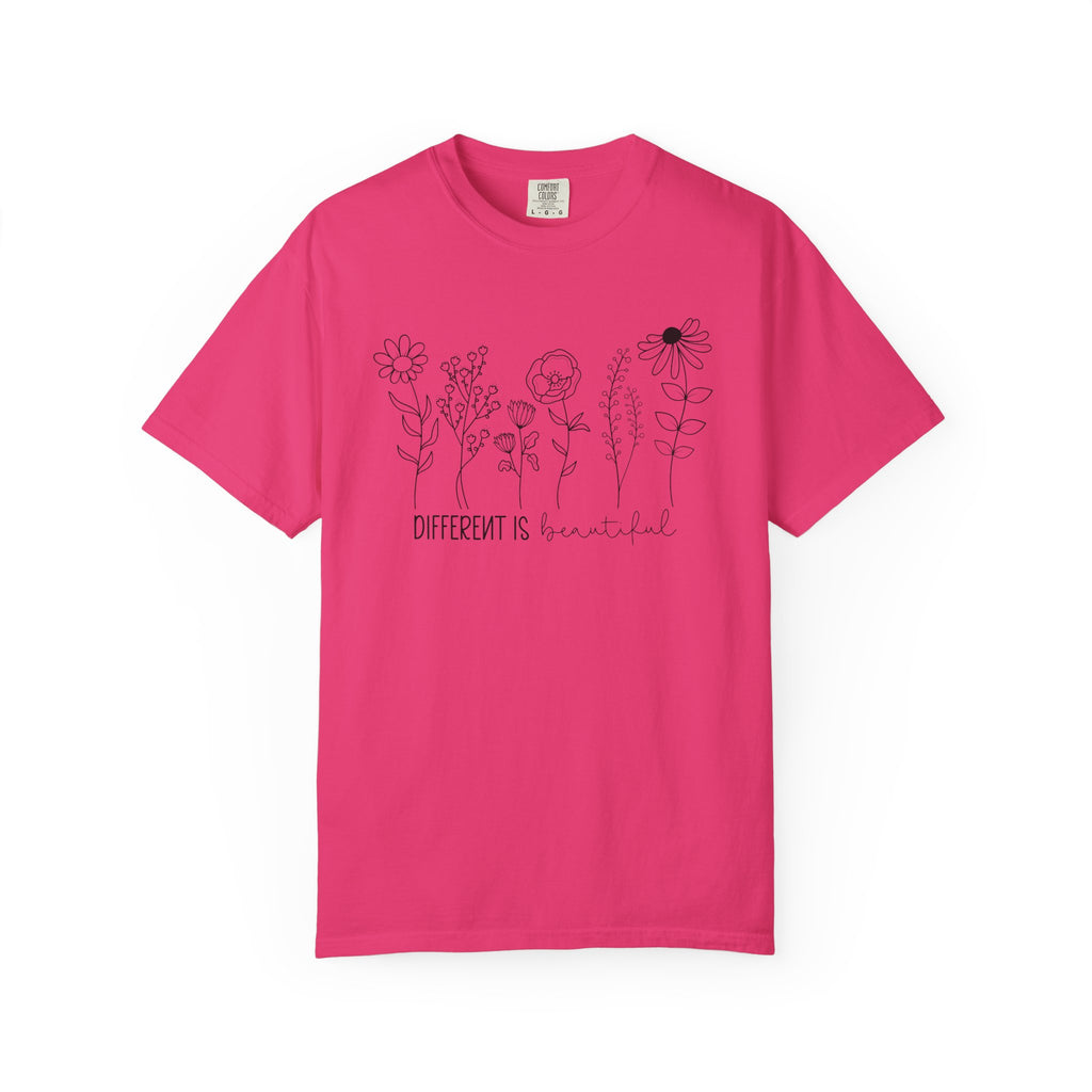 Different Is Beautiful Wildflower Shirt – Embrace Uniqueness Tee