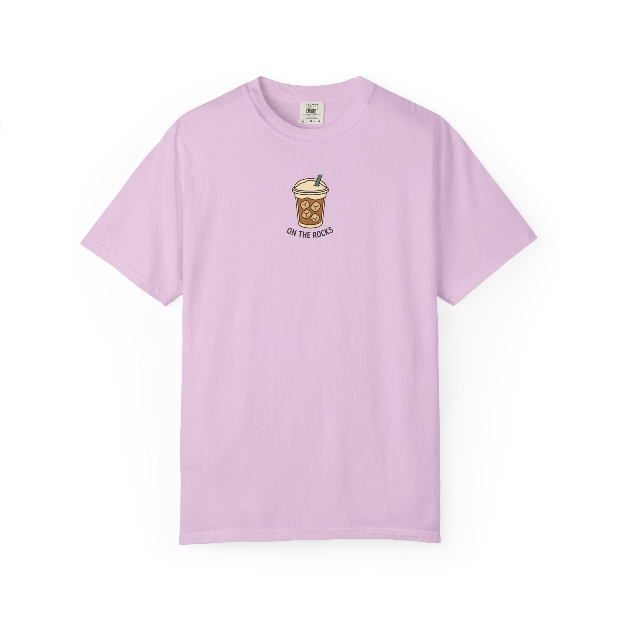 On The Rocks Iced Coffee Shirt – Comfort Colors Tee for Caffeine Lovers
