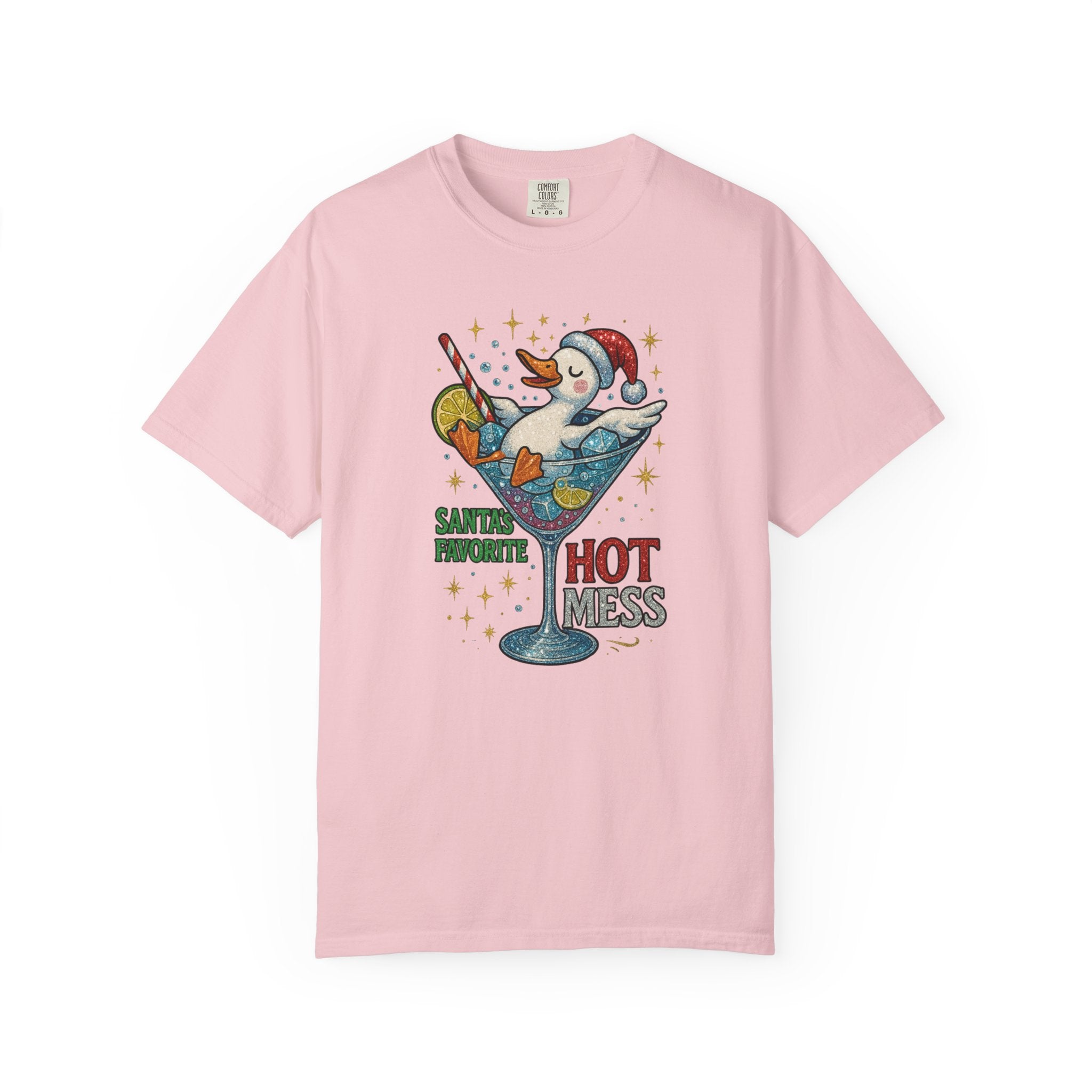 Santa’s Favorite Hot Mess Christmas T-Shirt | Funny Holiday Graphic Tee