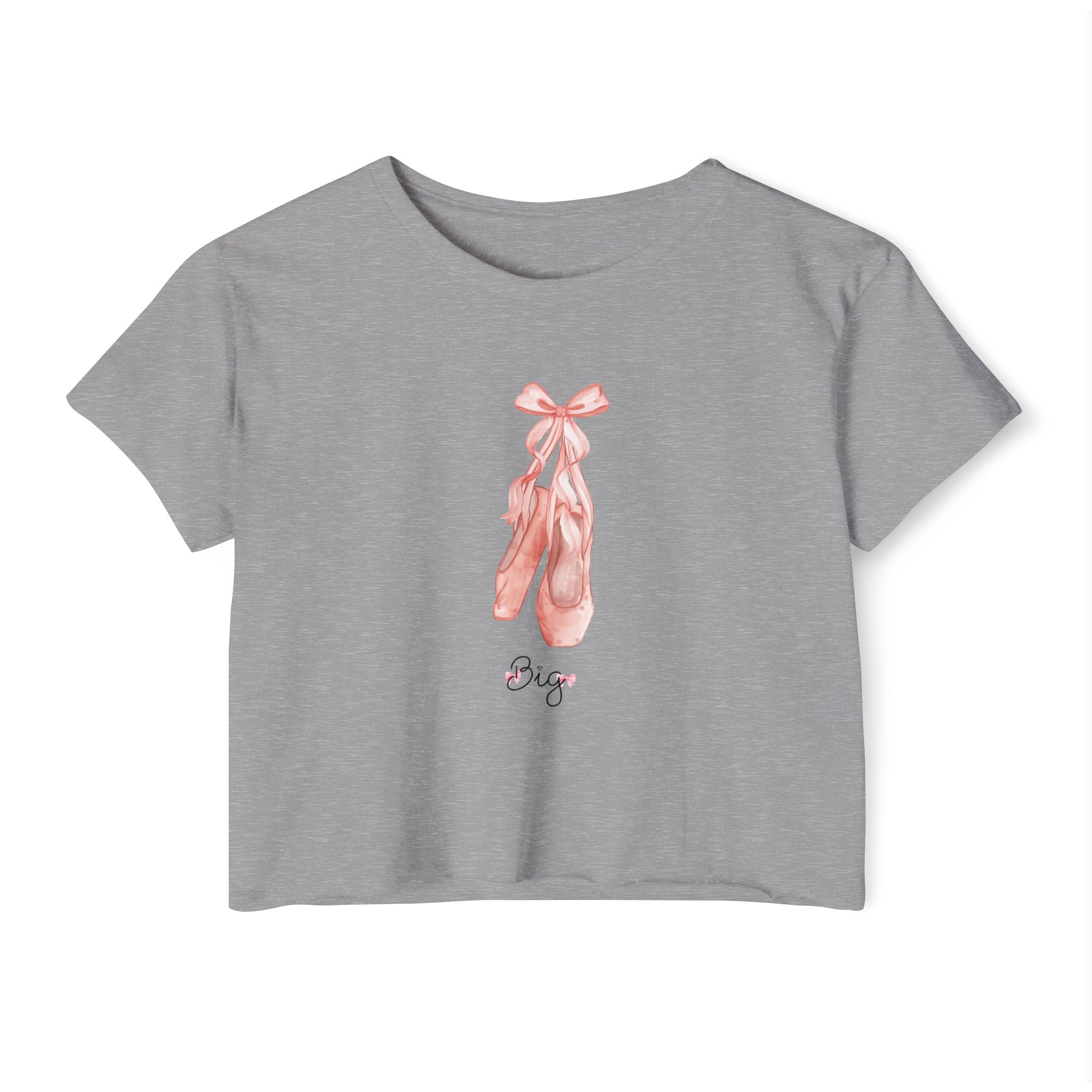 Sorority Big Sister Crop Top – Pink Bow Big Little Reveal Shirt for Sorority Fam