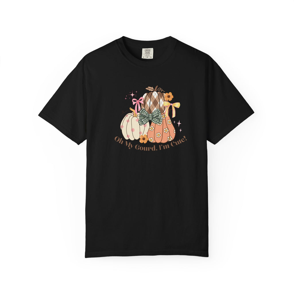 Oh My Gourd I’m Cute Fall Graphic Tee – Pumpkin Comfort Colors Shirt – Autumn Aesthetic Outfit – Thanksgiving Shirt for Women