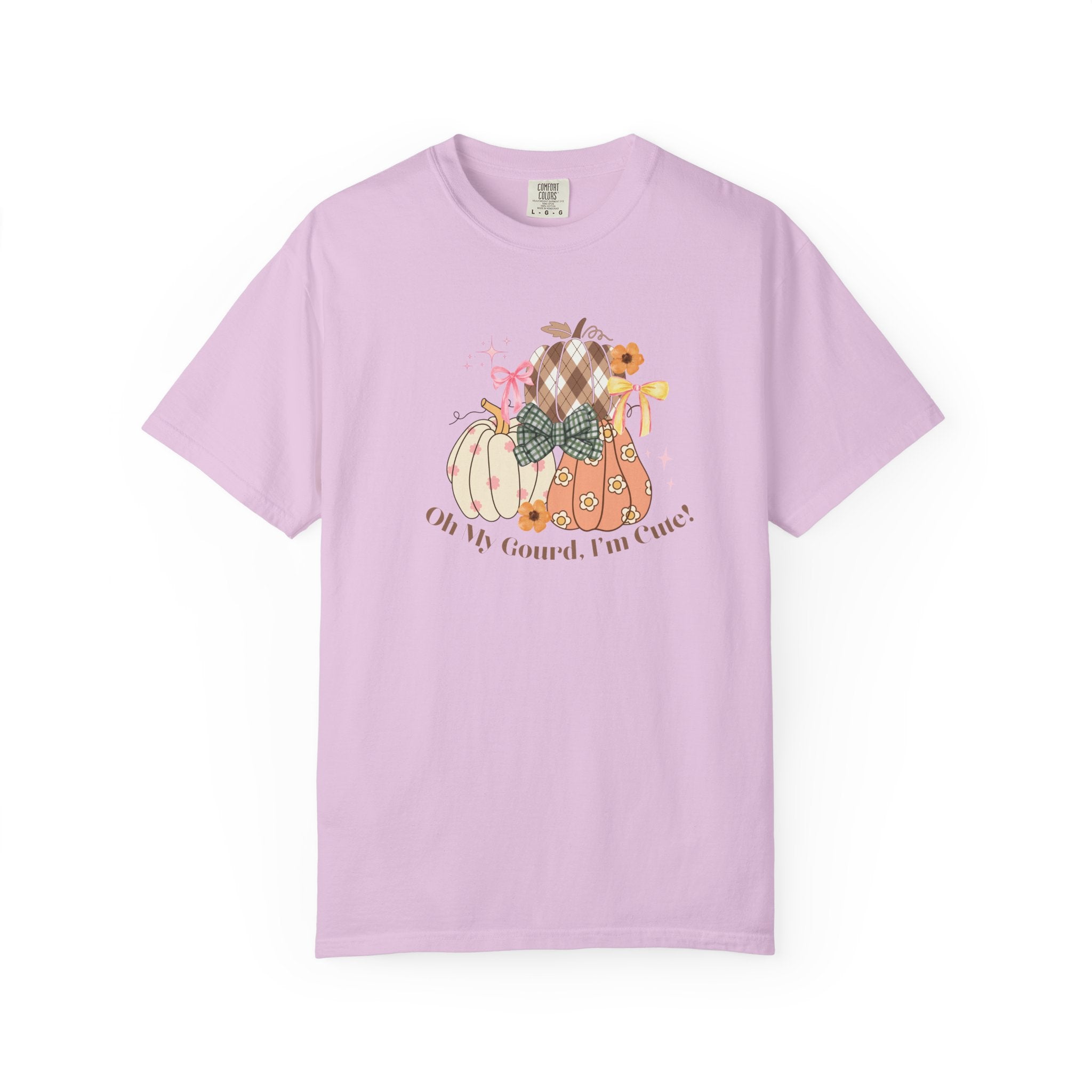 Oh My Gourd I’m Cute Fall Graphic Tee – Pumpkin Comfort Colors Shirt – Autumn Aesthetic Outfit – Thanksgiving Shirt for Women