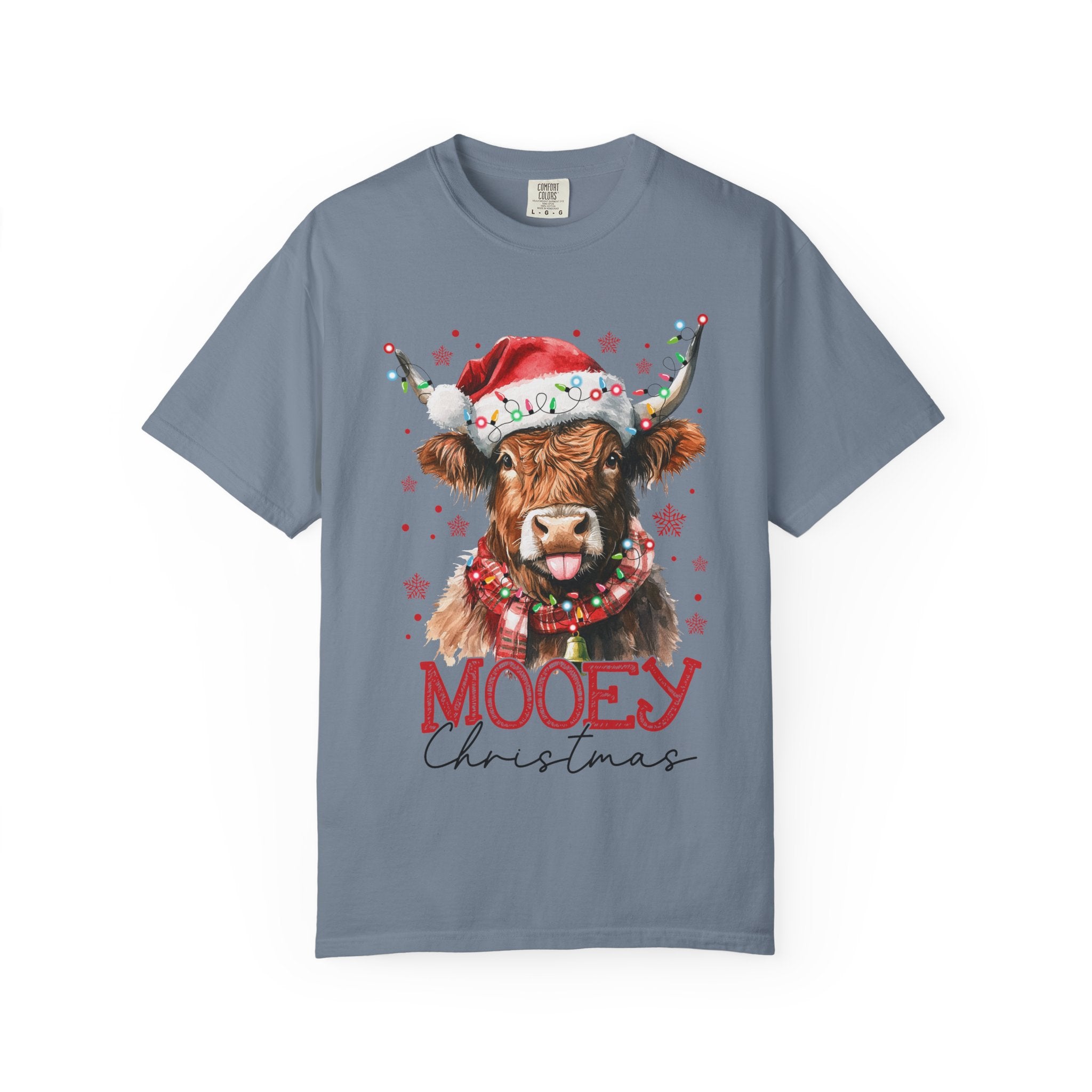 Mooey Christmas Highland Cow Sweatshirt | Funny Holiday Farm Animal Sweater, Cute Christmas Pullover for Women