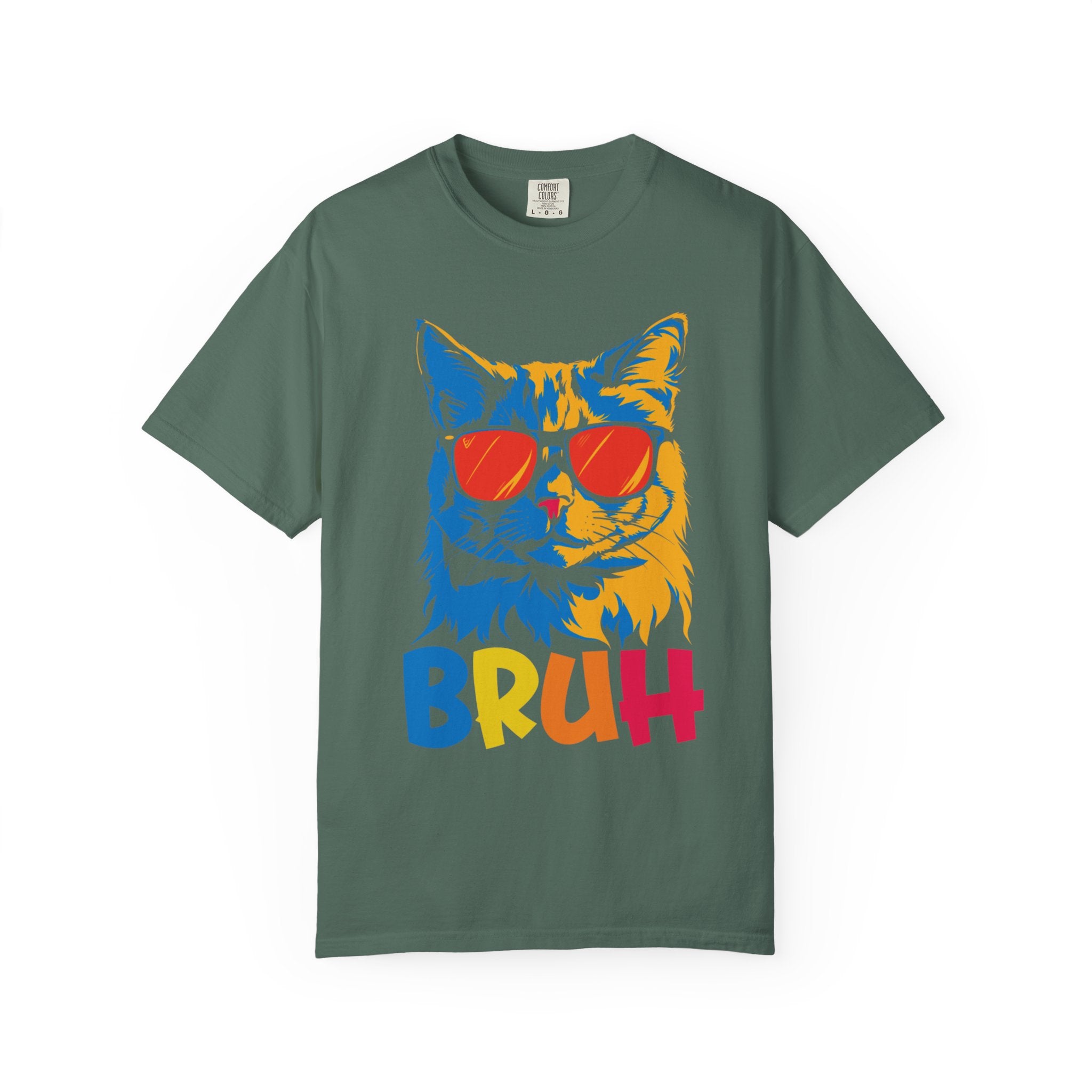 Bruh Cat T-Shirt – Funny Cool Cat Meme Tee with Sunglasses