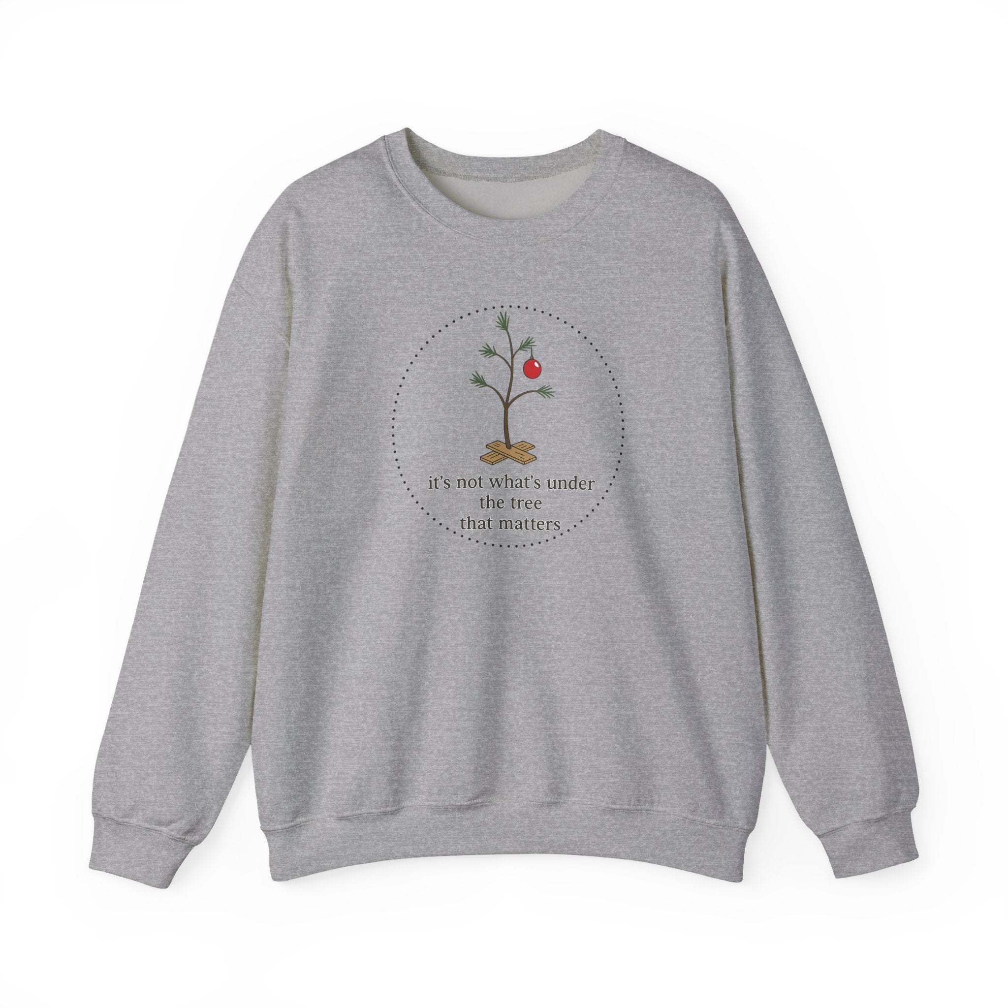 Christmas Tree Quote Sweatshirt – Minimal Holiday Crewneck