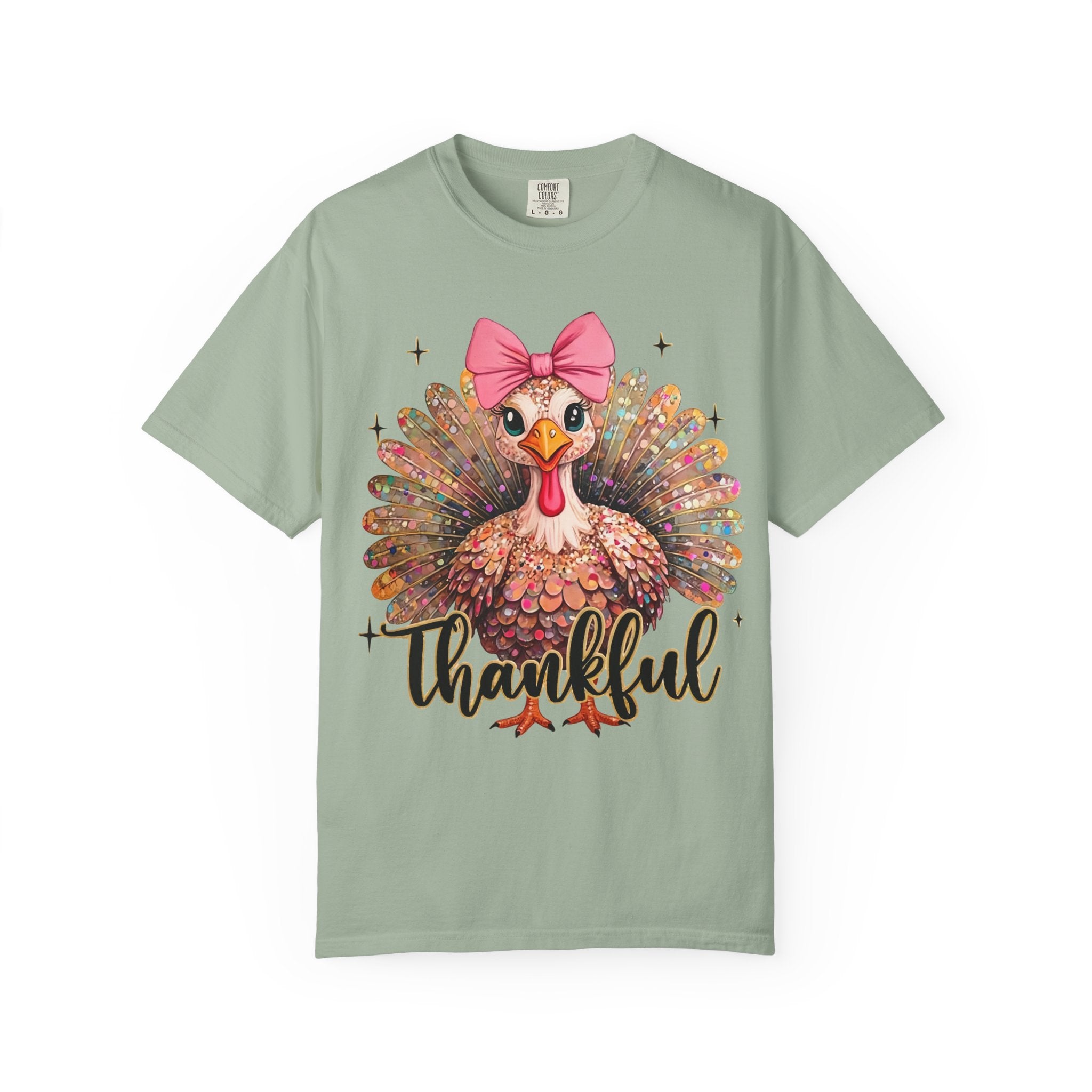 Turkey Glitter T-Shirt – Cute Thanksgiving Shirt | Unisex Fall Tee