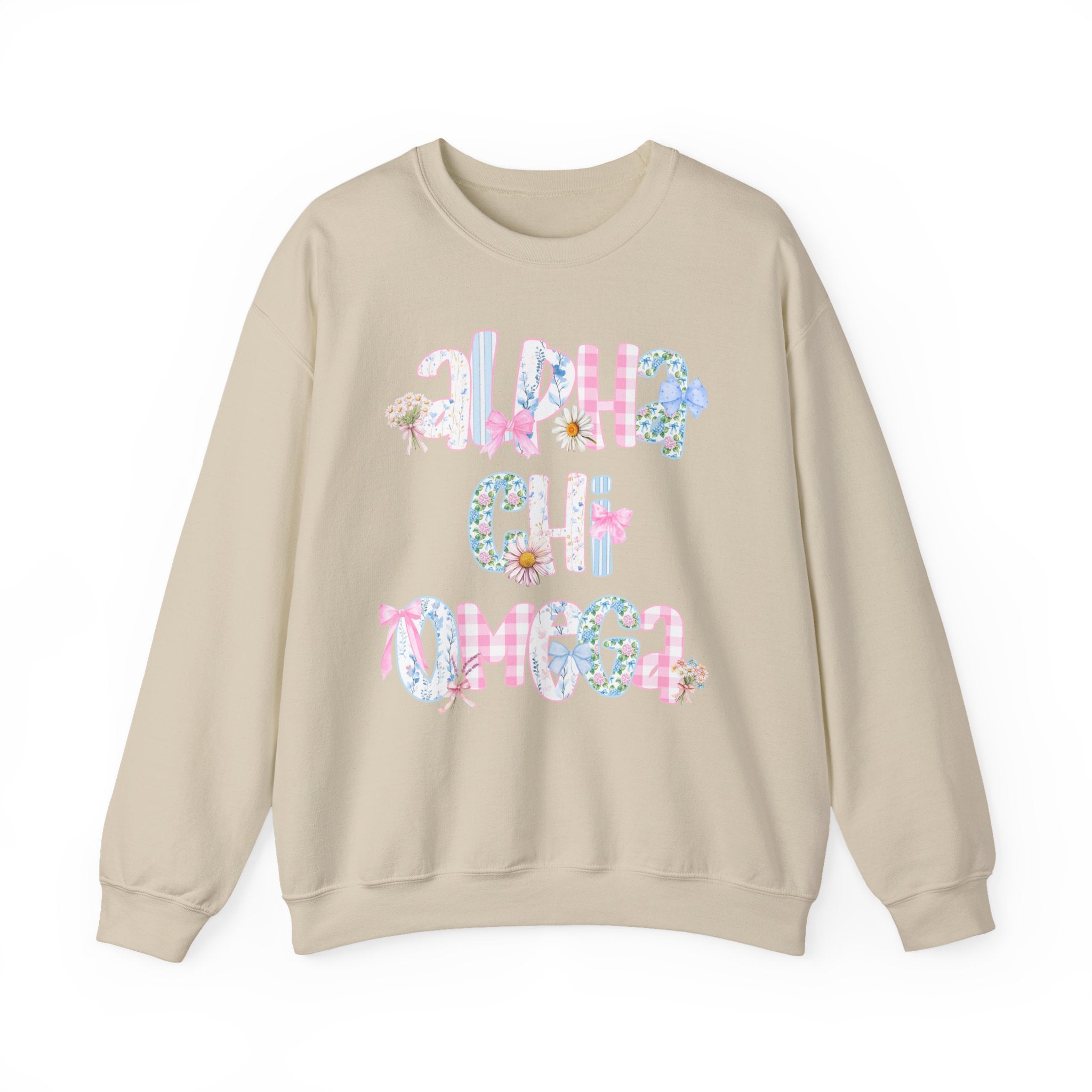 Alpha Chi Omega Sweatshirt Cute Preppy Floral Sorority Crewneck AXO Bid Day Gift