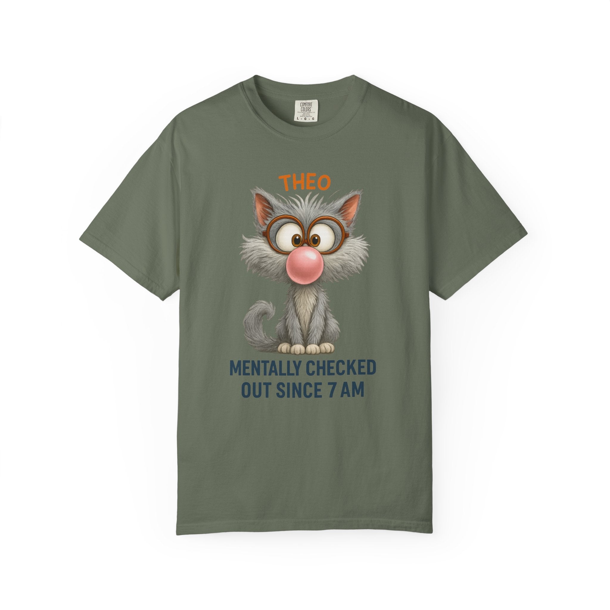 Mentally Checked Out Cat Shirt – Funny Personalized Name Tee