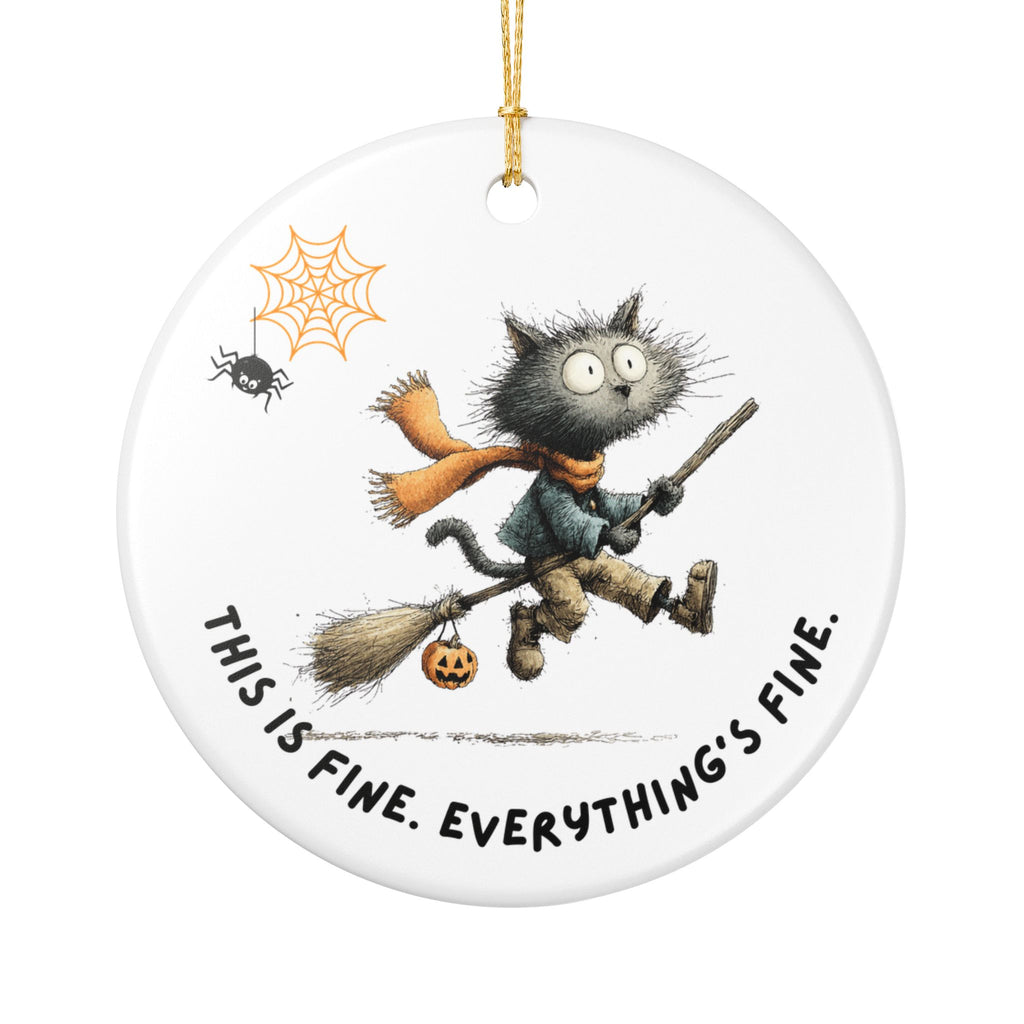 Halloween Cat Ornament | Spooky Cute Witch Cat Decoration