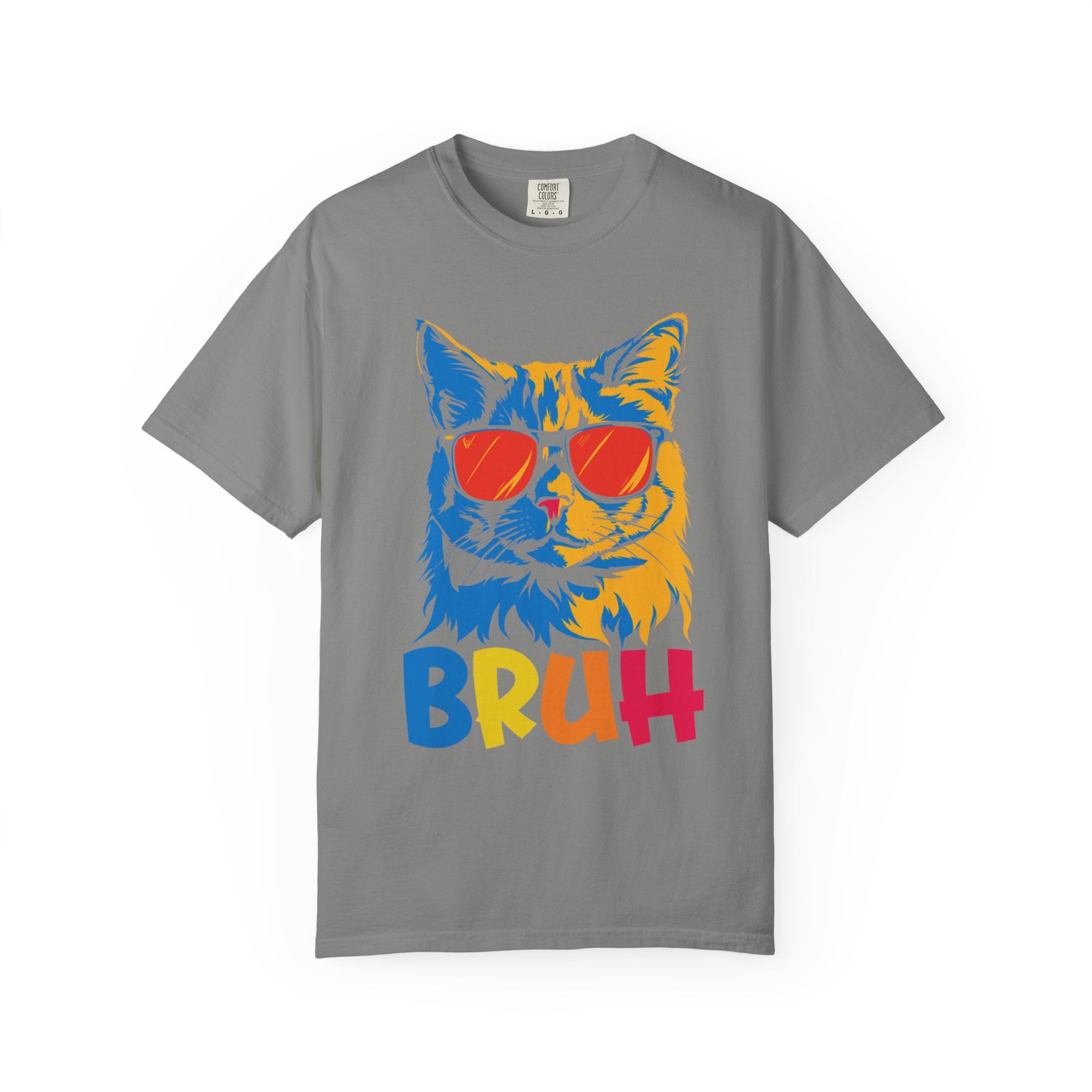 Bruh Cat T-Shirt – Funny Cool Cat Meme Tee with Sunglasses