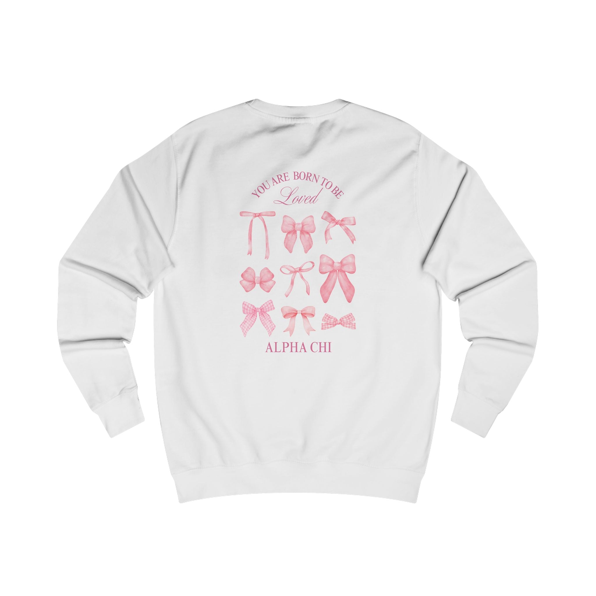 Alpha Chi Apparel | Born to be Loved Bow Crewneck Sweatshirt