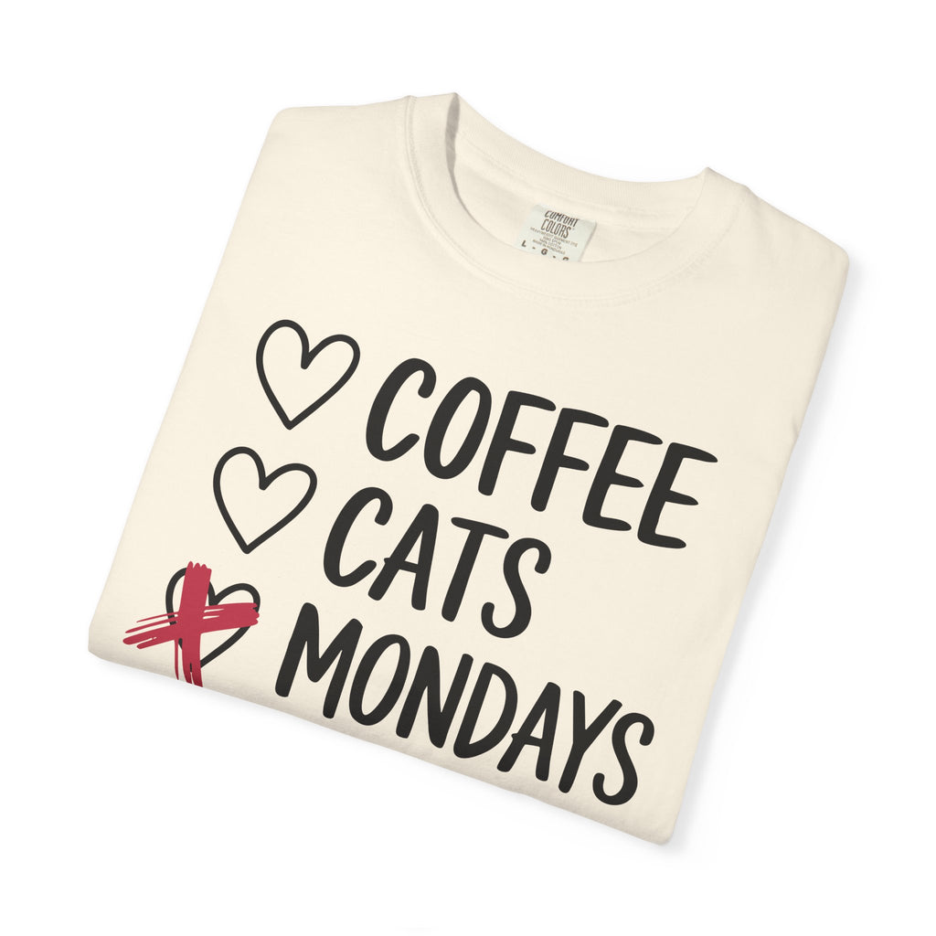 Coffee Cats Not Mondays Shirt – Funny Cat Lover Tee