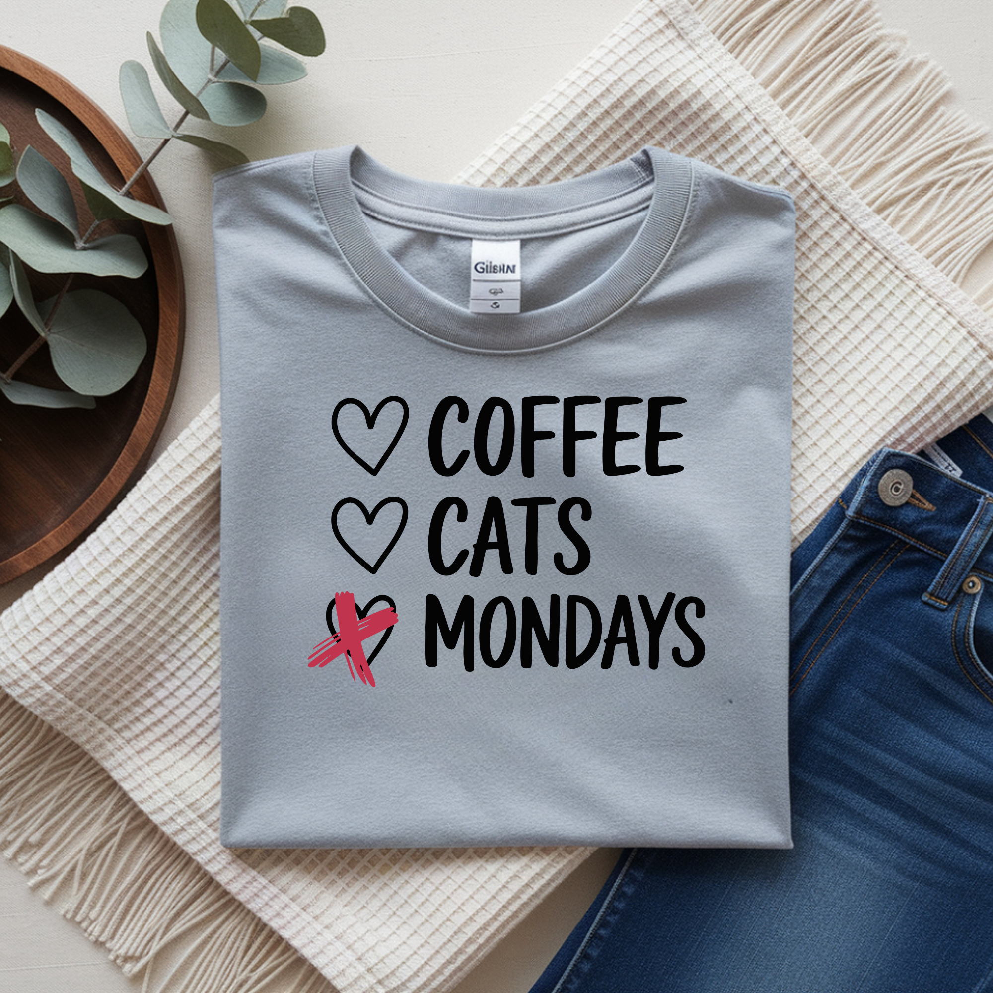 Coffee Cats Not Mondays Shirt – Funny Cat Lover Tee