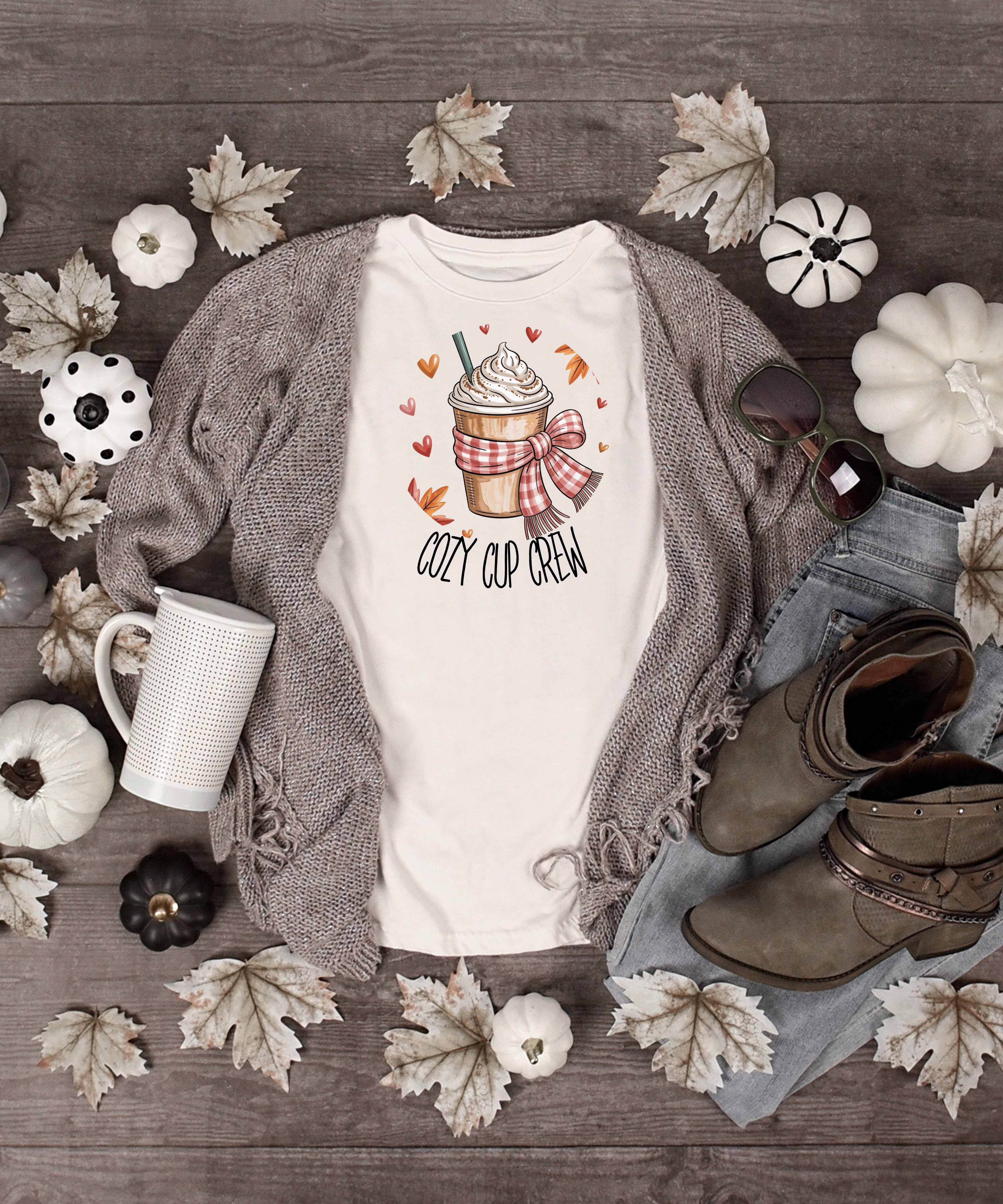 Cozy Cup Crew Short Sleeve T-Shirt – Fall Coffee Lovers Tee