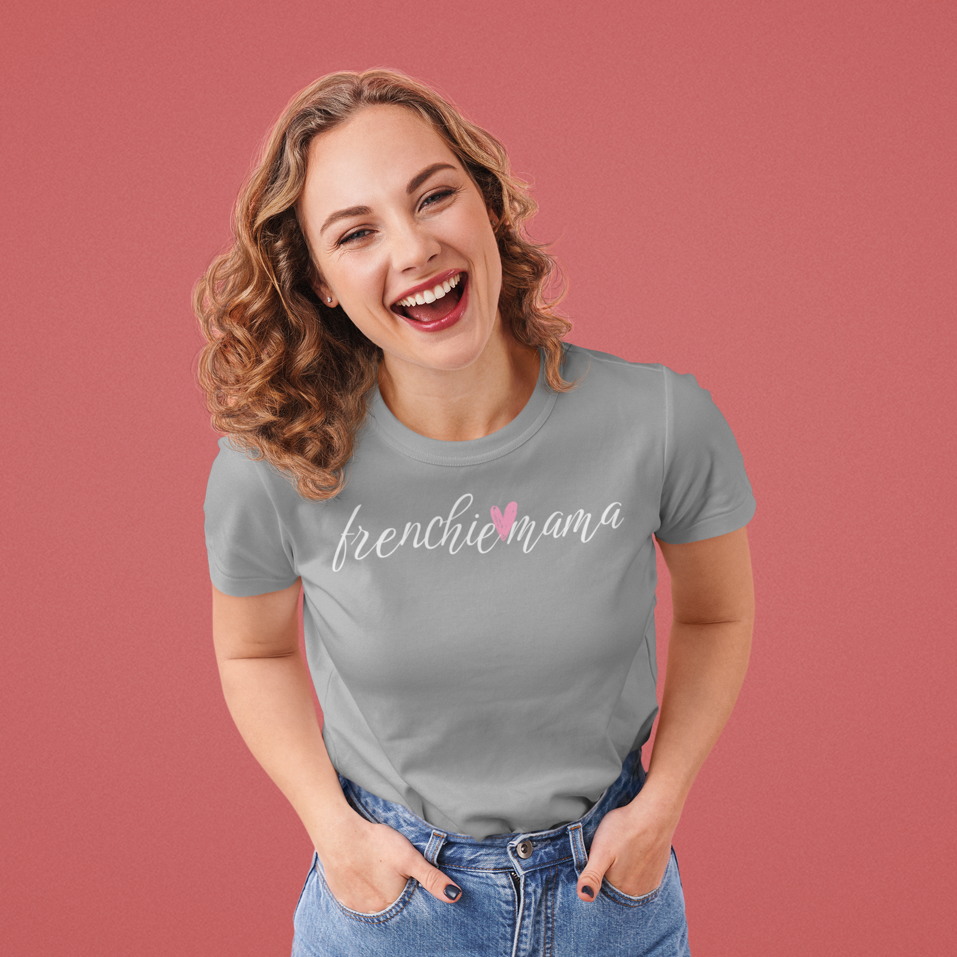 Frenchie Mama T-Shirt | Cute French Bulldog Lover Graphic Tee