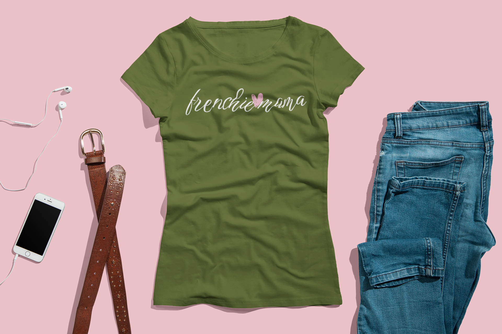 Frenchie Mama T-Shirt | Cute French Bulldog Lover Graphic Tee