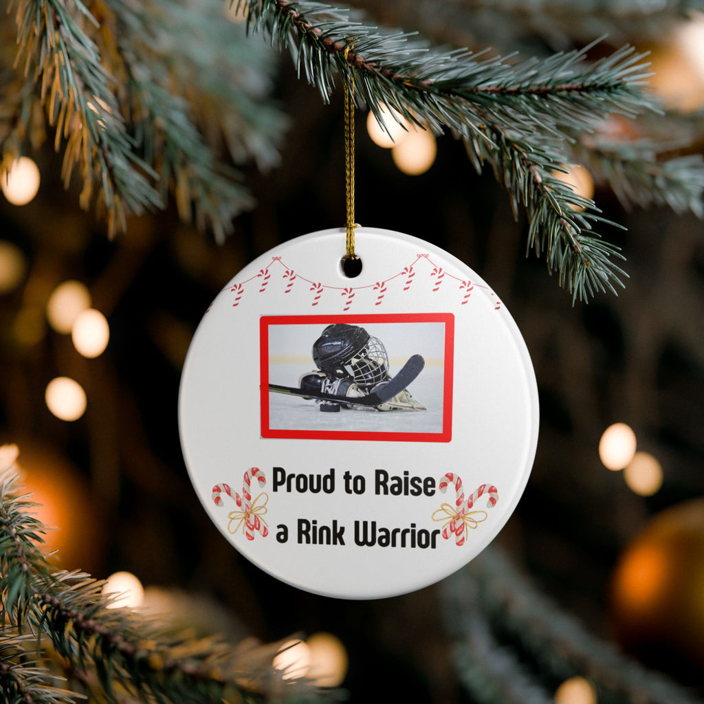 Hockey Mom Christmas Ornament | Rink Warrior Holiday Gift for Sports Moms
