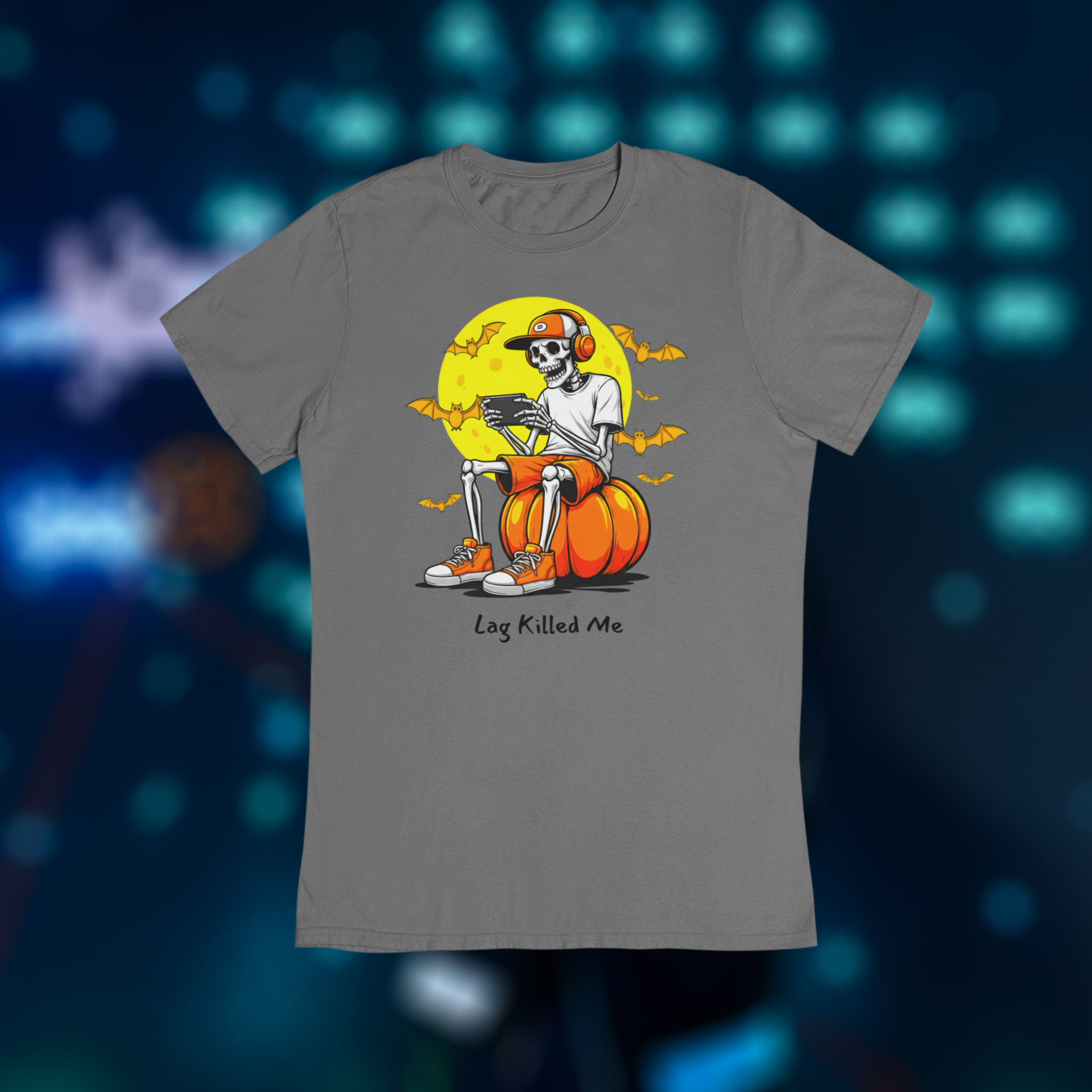 Lag Killed Me Gamer Skeleton Tee