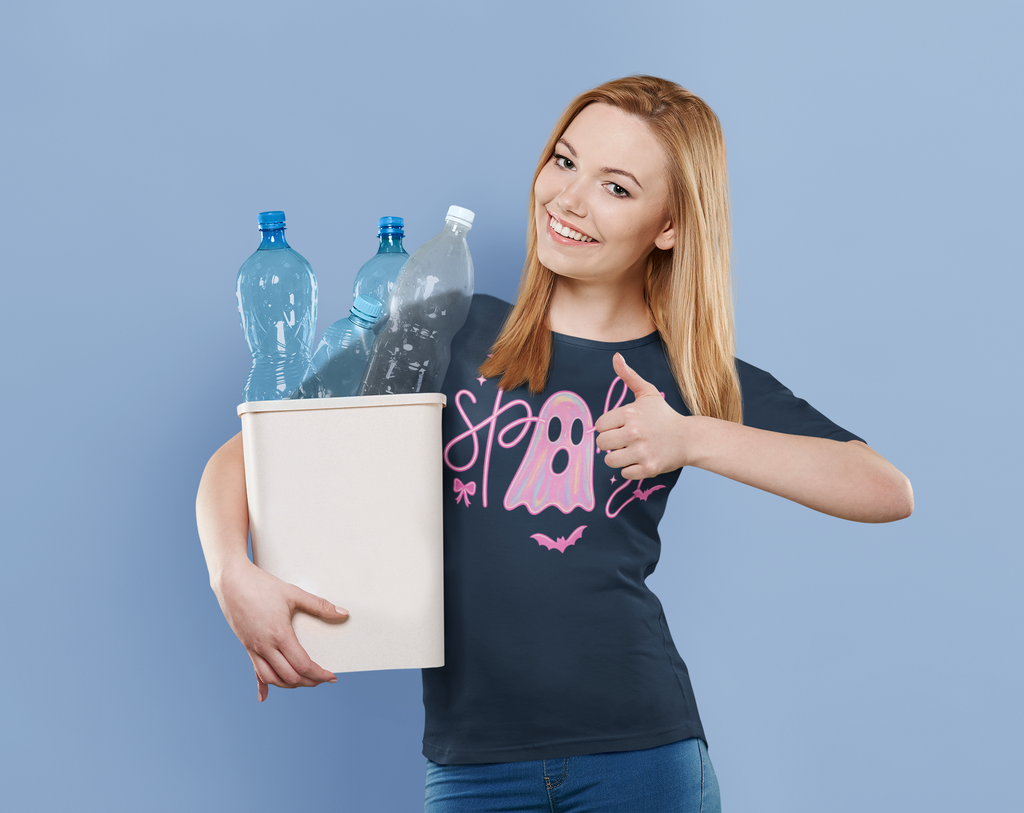 Pink Neon Spooky Ghost T-Shirt – Cute Halloween Tee