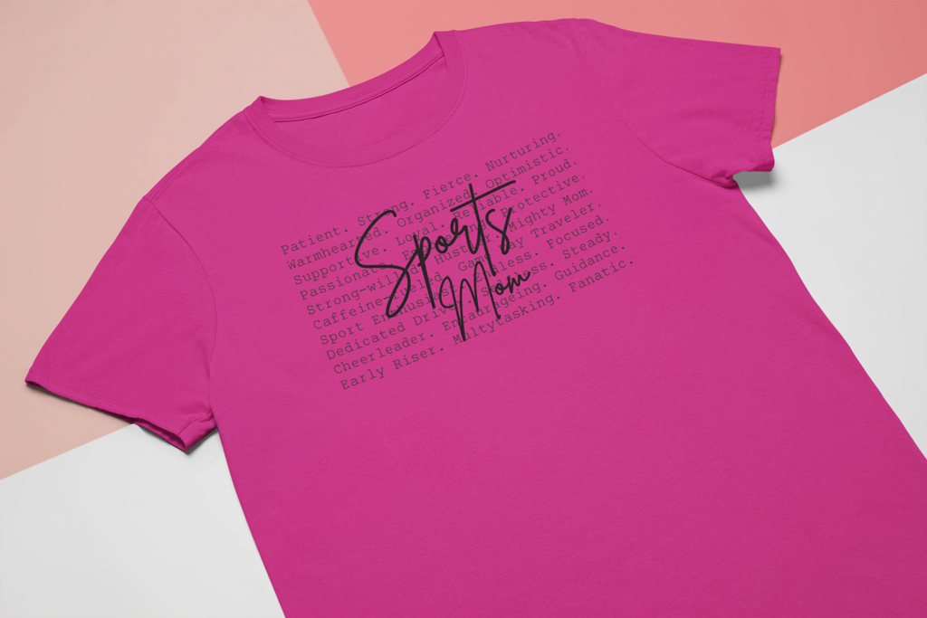 Sports Mom Graphic Tee – Soft, Comfy Shirt for Game Day Vibes