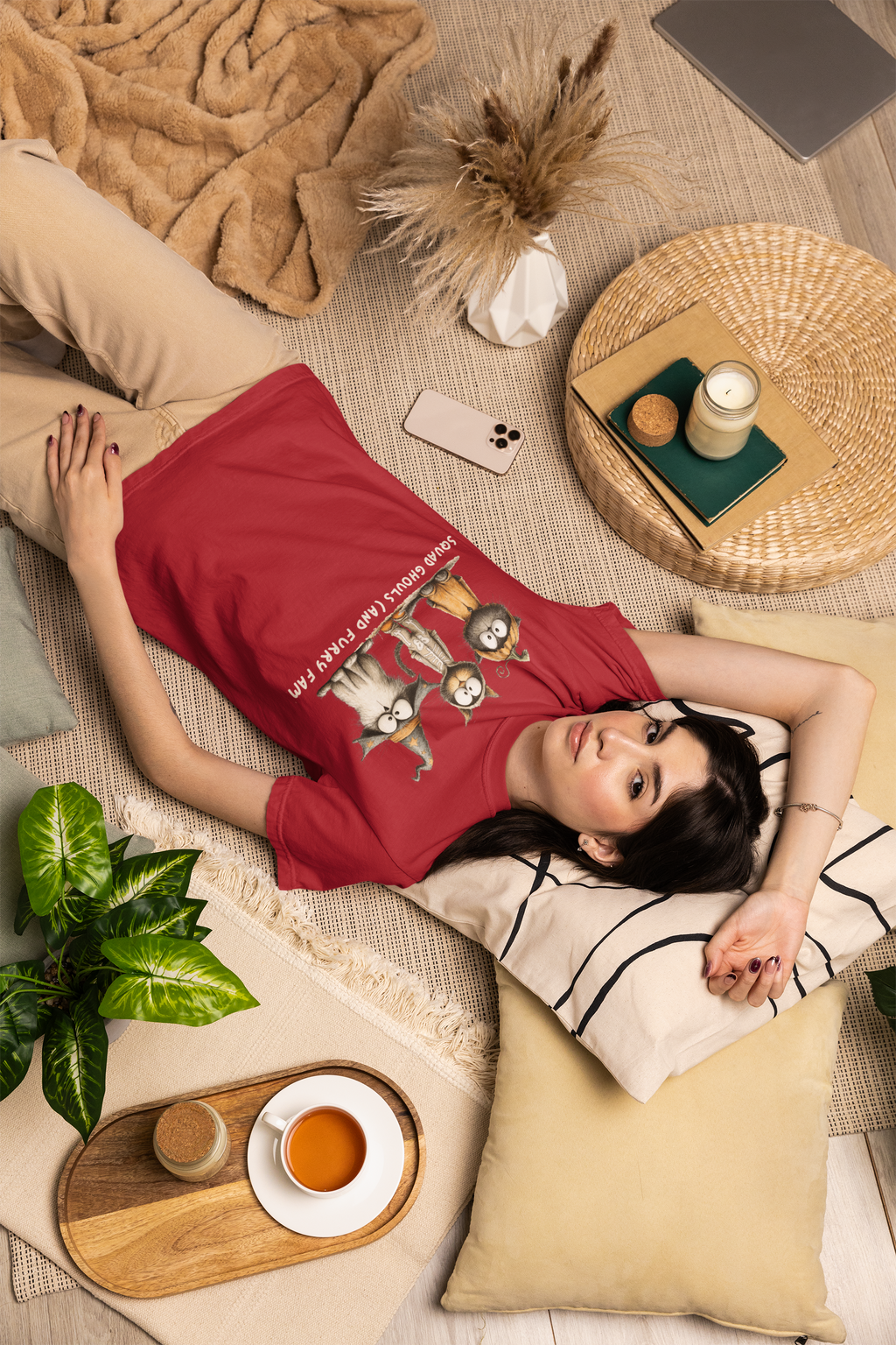 Squad Ghouls (and Furry Fam) Halloween Shirt | Funny Cat Squad Tee