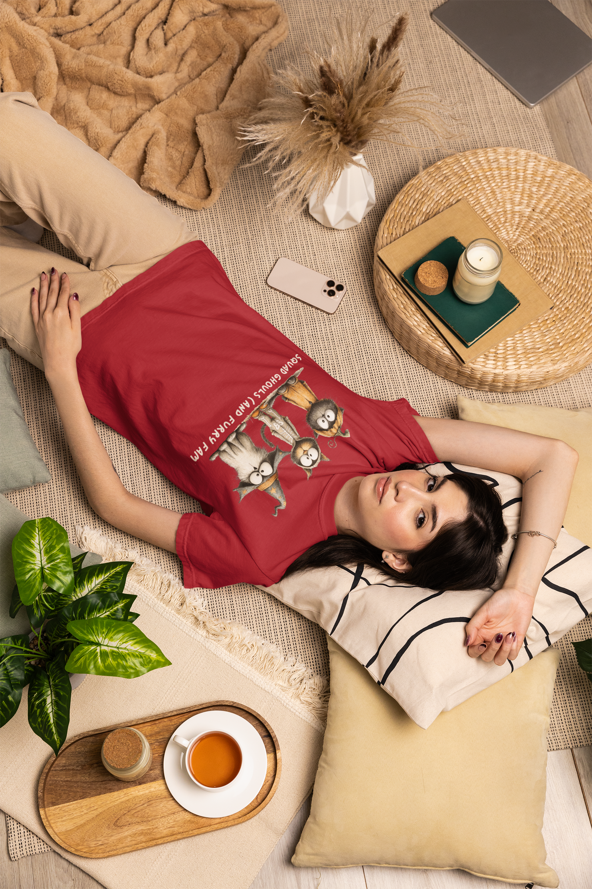 Squad Ghouls (and Furry Fam) Halloween Shirt | Funny Cat Squad Tee