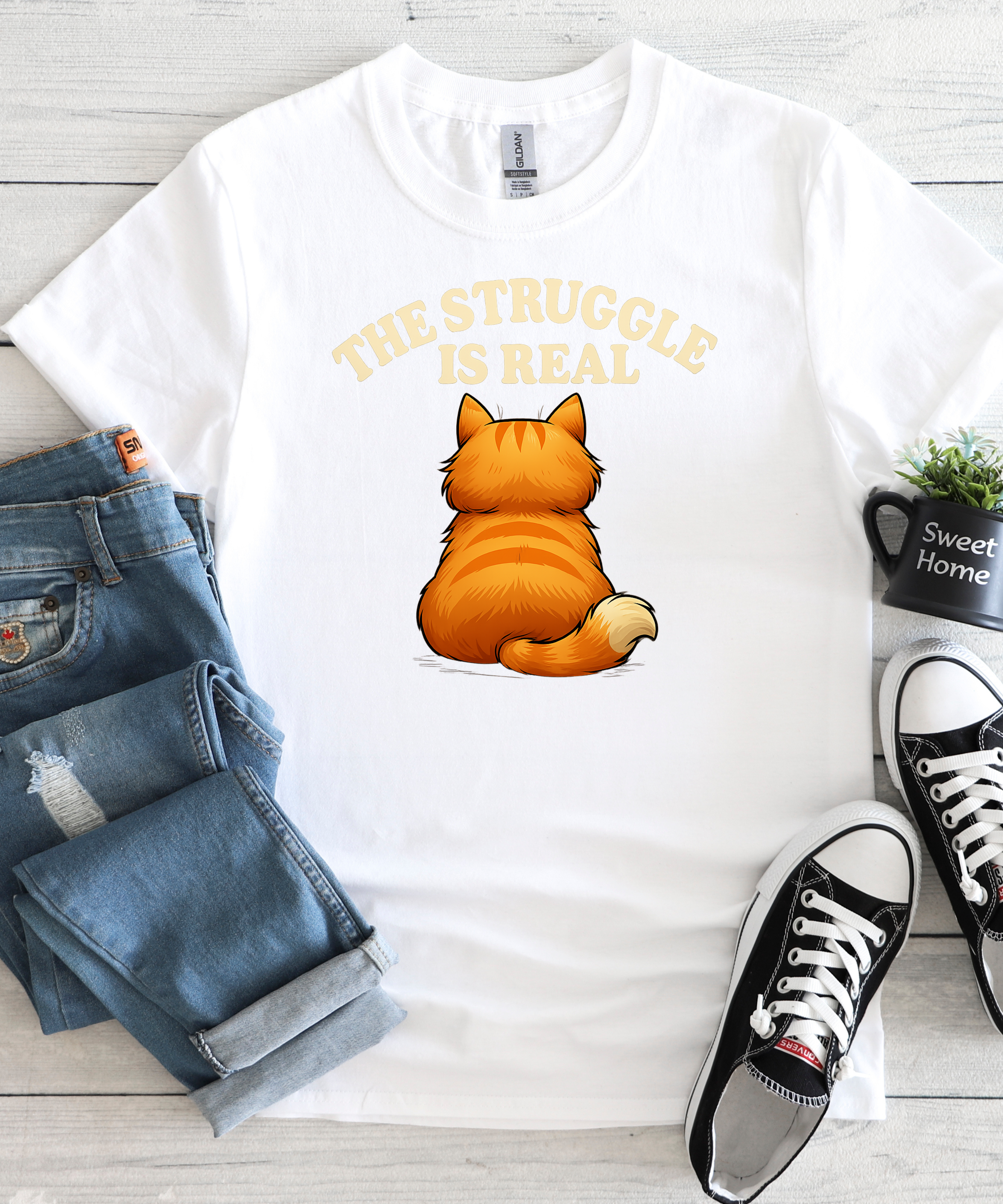 Emotionally Clawed Cat Shirt – Funny Orange Cat Tee for Cat Lovers