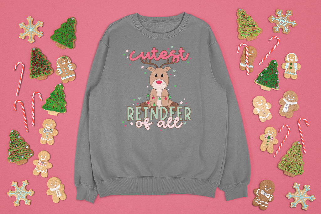 Cutest Reindeer of All | Kids Christmas Reindeer Shirt