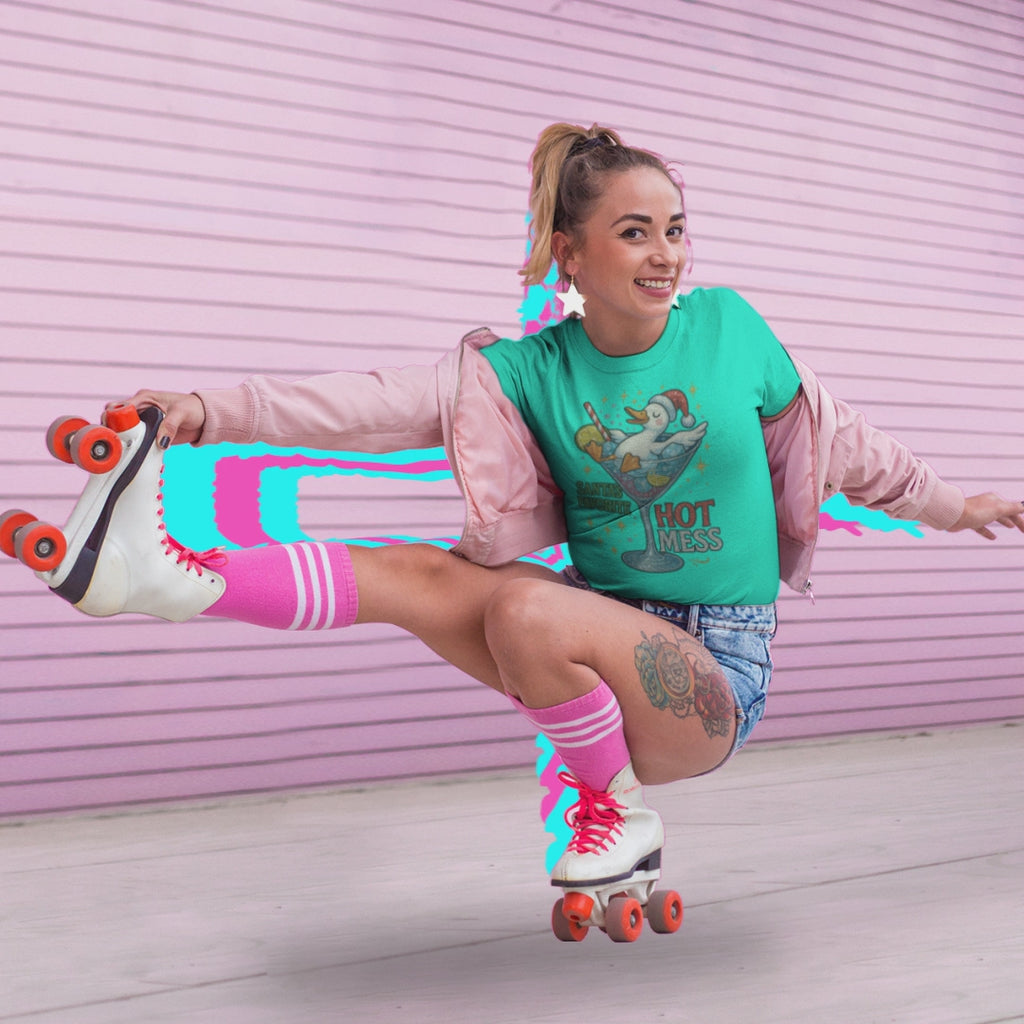 Santa’s Favorite Hot Mess Christmas T-Shirt | Funny Holiday Graphic Tee