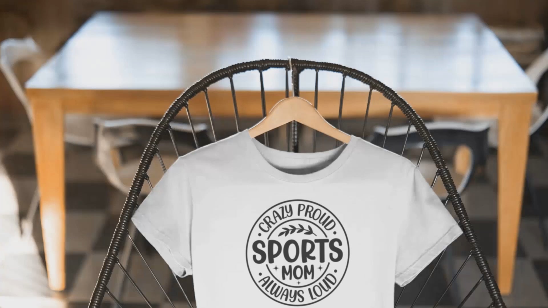 Crazy Proud Sports Mom T-Shirt – Always Loud Graphic Tee for Game Day Fans