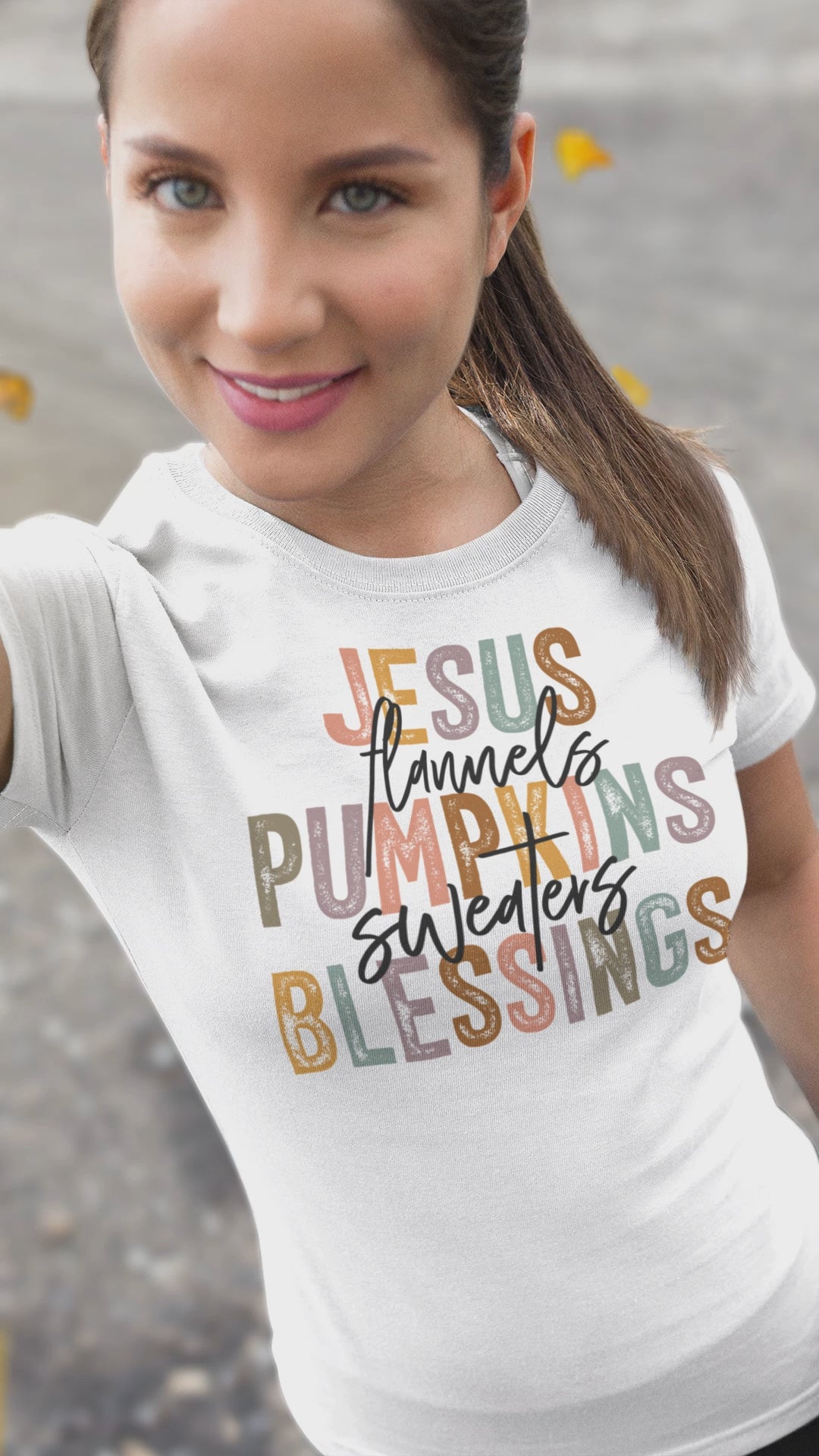 Jesus Flannels Pumpkins Blessings T-Shirt – Christian Fall Faith Tee
